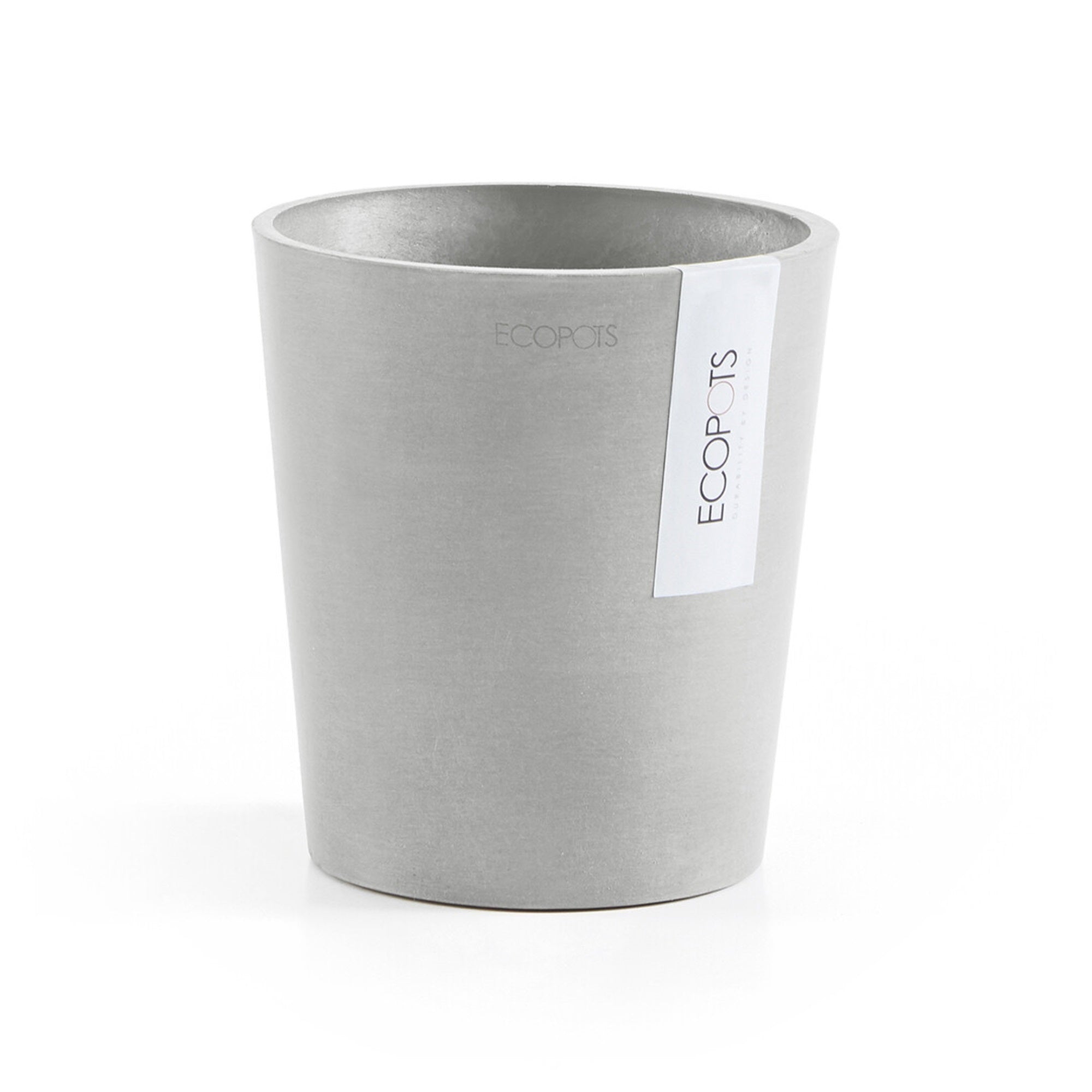 Ecopots Morinda Durable Modern Round Indoor/Outdoor Recycled-Based Composite Orchid Flower Planter