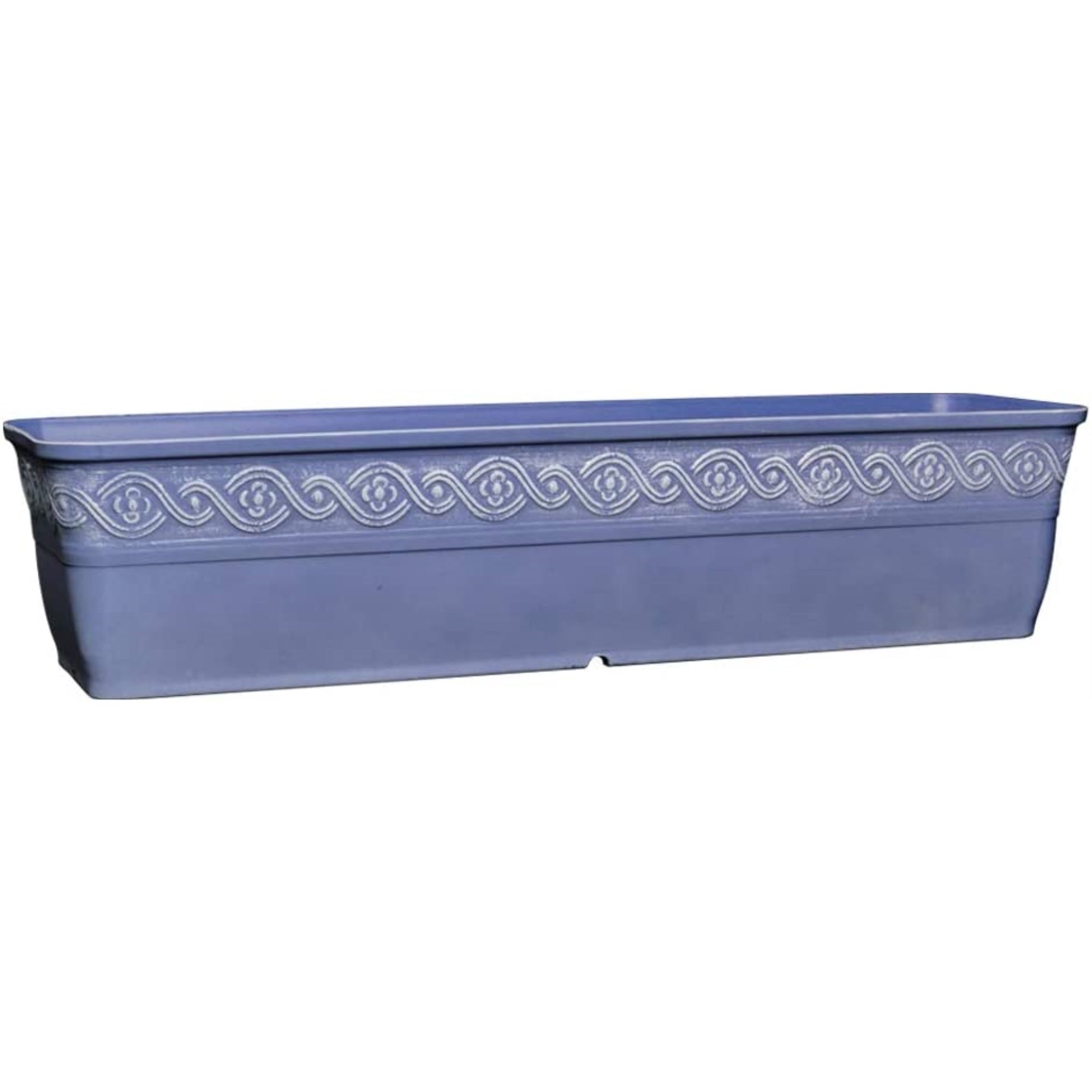 Classic Home and Garden Corinthian Resin Flower Pot Rectangle Planter, 18"