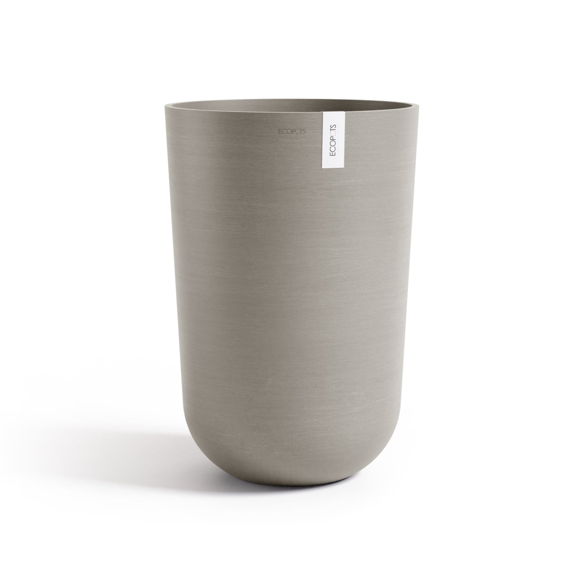 Ecopots Oslo High Durable Modern Round Indoor/Outdoor Recycled-Based Composite Flower Pot Planter, 20.5"