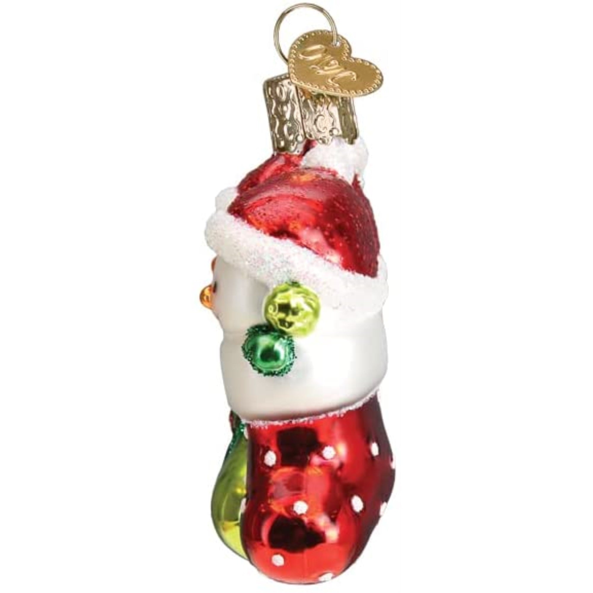 Old World Christmas Blown Glass Ornament for Christmas Tree, Snow Family of 3