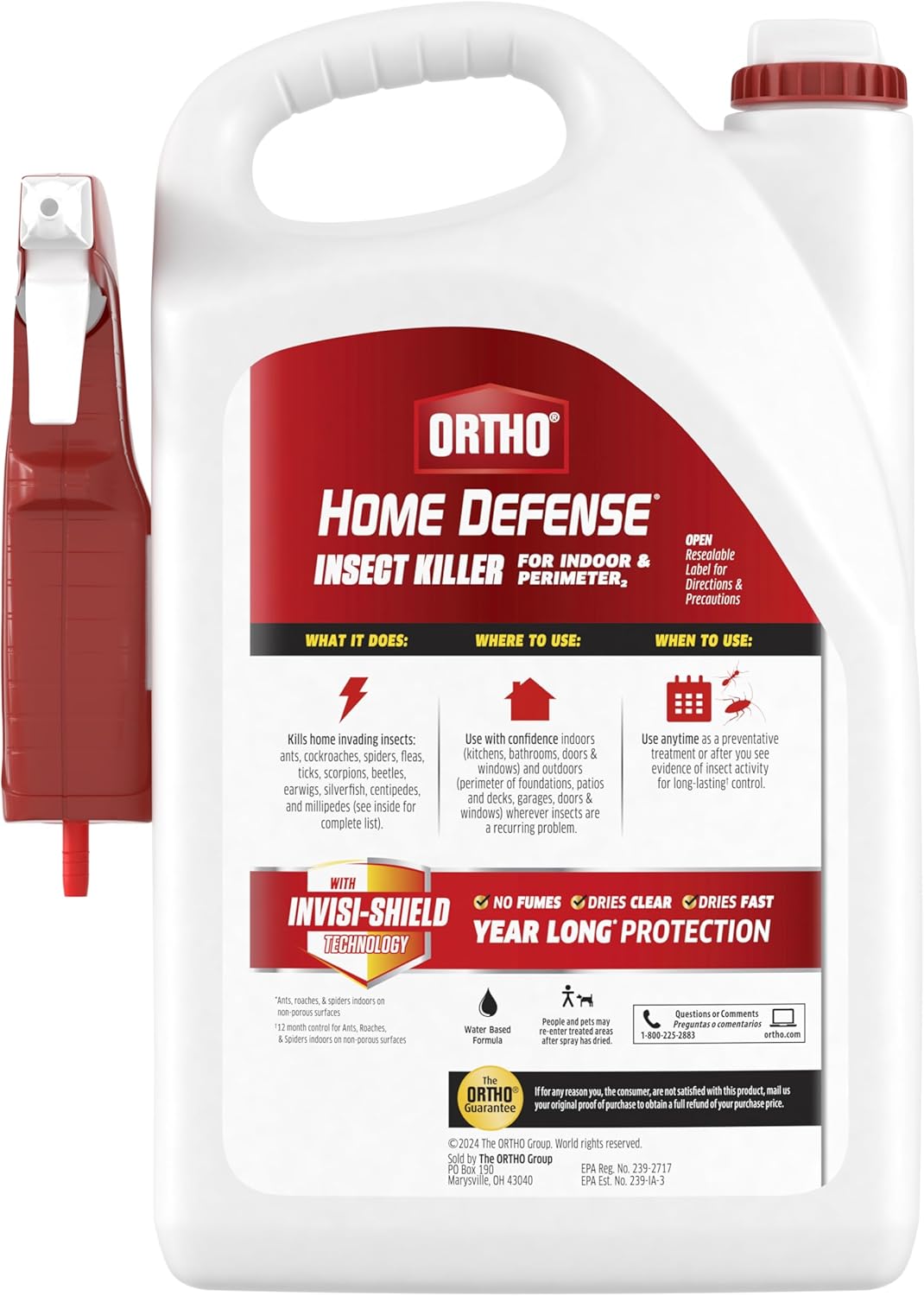 Ortho 0196710 Home Defense MAX Insect Killer Spray for Indoor/Home Perimeter, 1-Gallon
