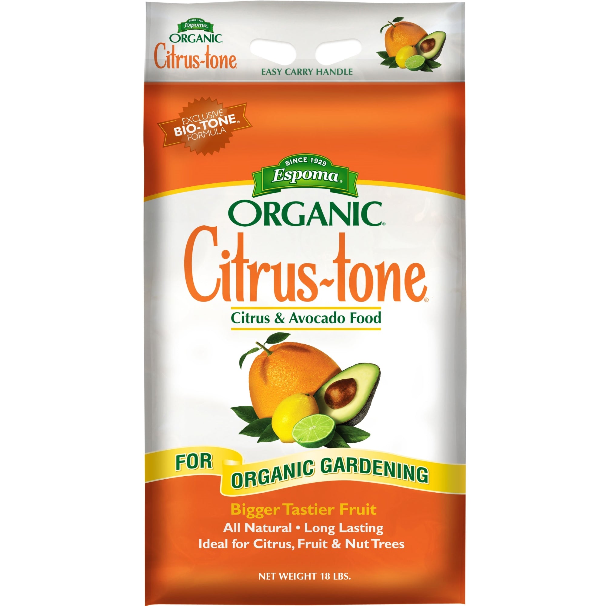 Espoma Organic Citrus-tone 5-2-6 Citrus & Avocado Plant Food for Organic Gardening, All Natural for Citrus, Fruit and Nut Trees