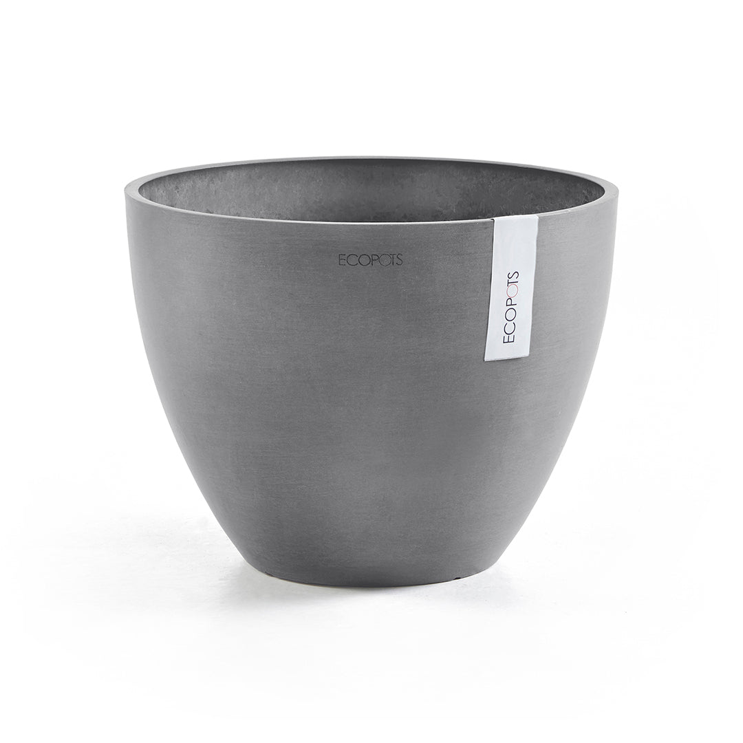 Ecopots Antwerp Durable Modern Round Indoor/Outdoor Recycled-Based Composite Flower Pot Planter