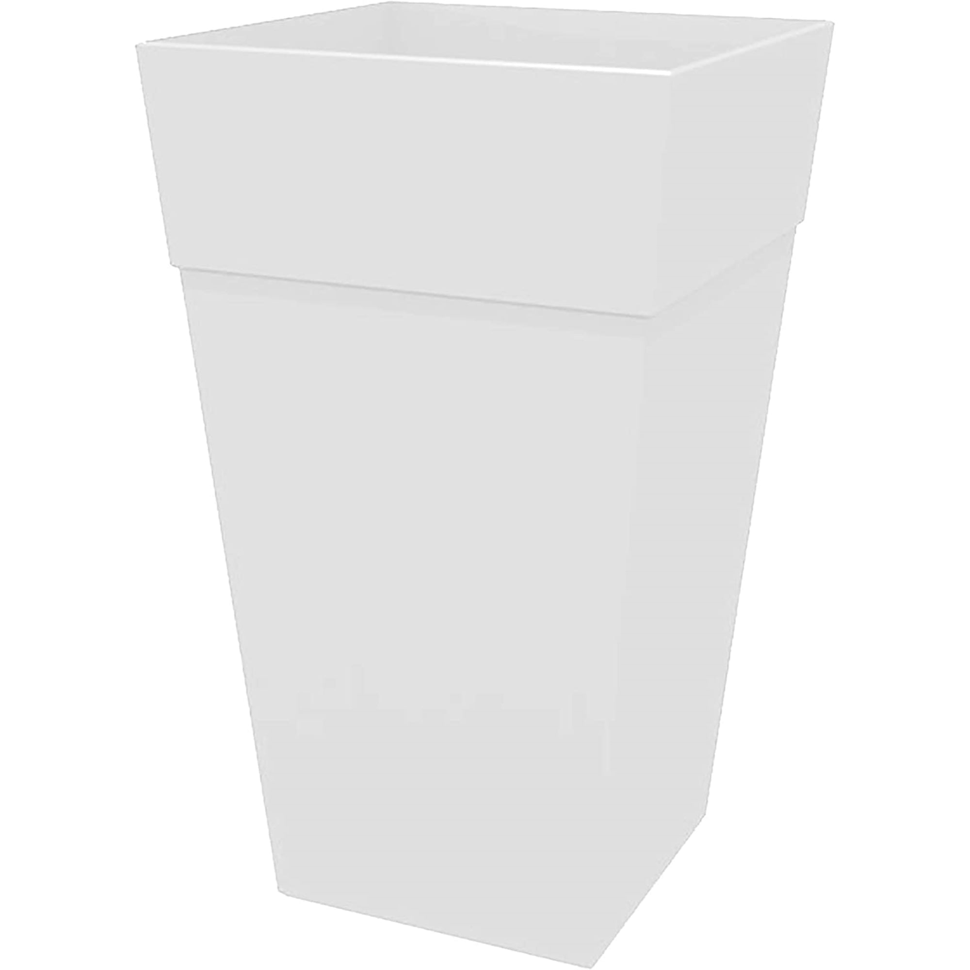 Bloem Finley Tall Indoor Outdoor Plastic Square Planter, 25 Inches