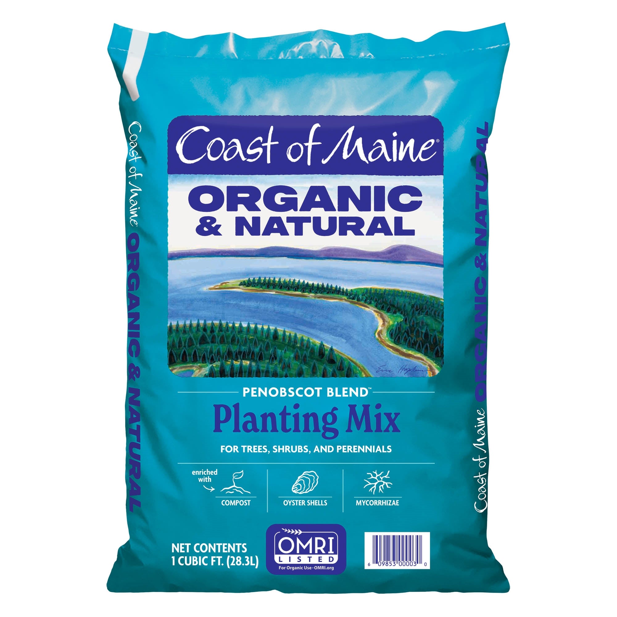 Coast of Maine Penobscot Blend Organic and Natural Planting Mix for Trees, Shrubs and Perennials, 1 cu ft