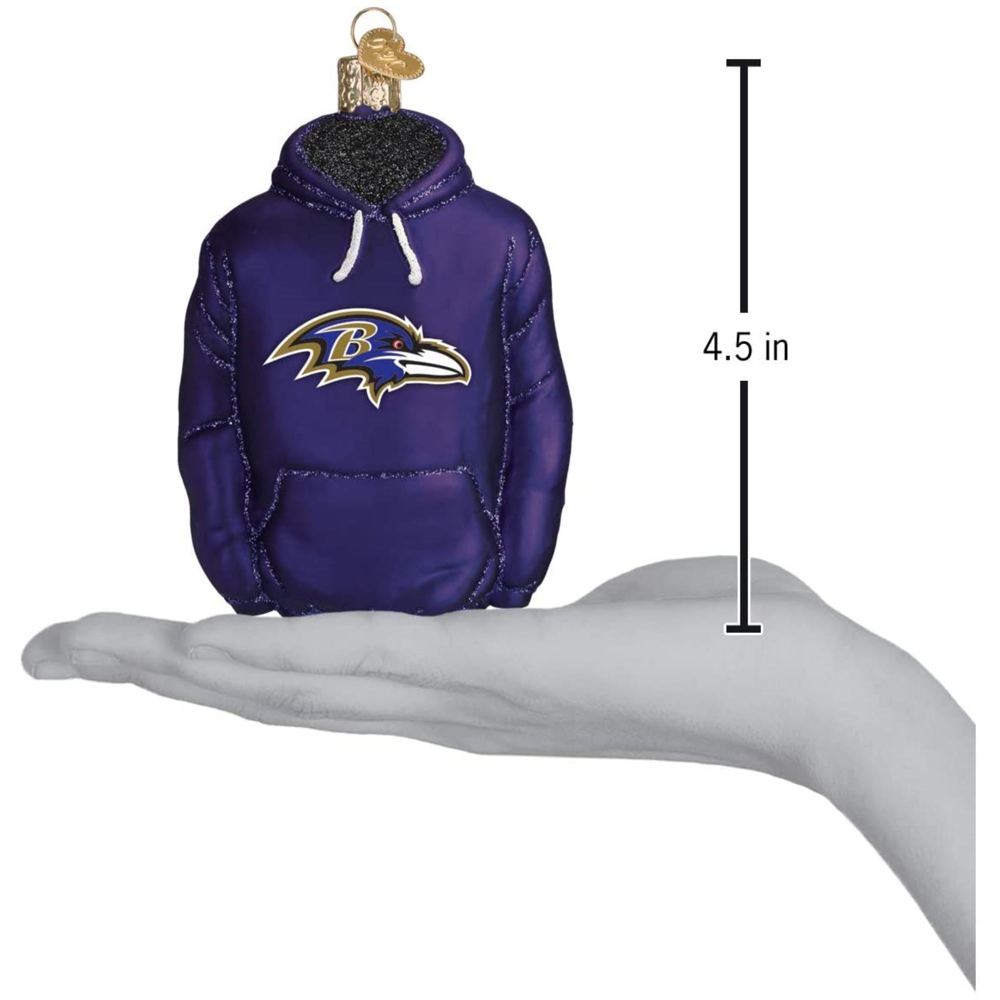 Old World Christmas Blown Glass Ornament for Christmas Tree, Baltimore Ravens Hoodie
