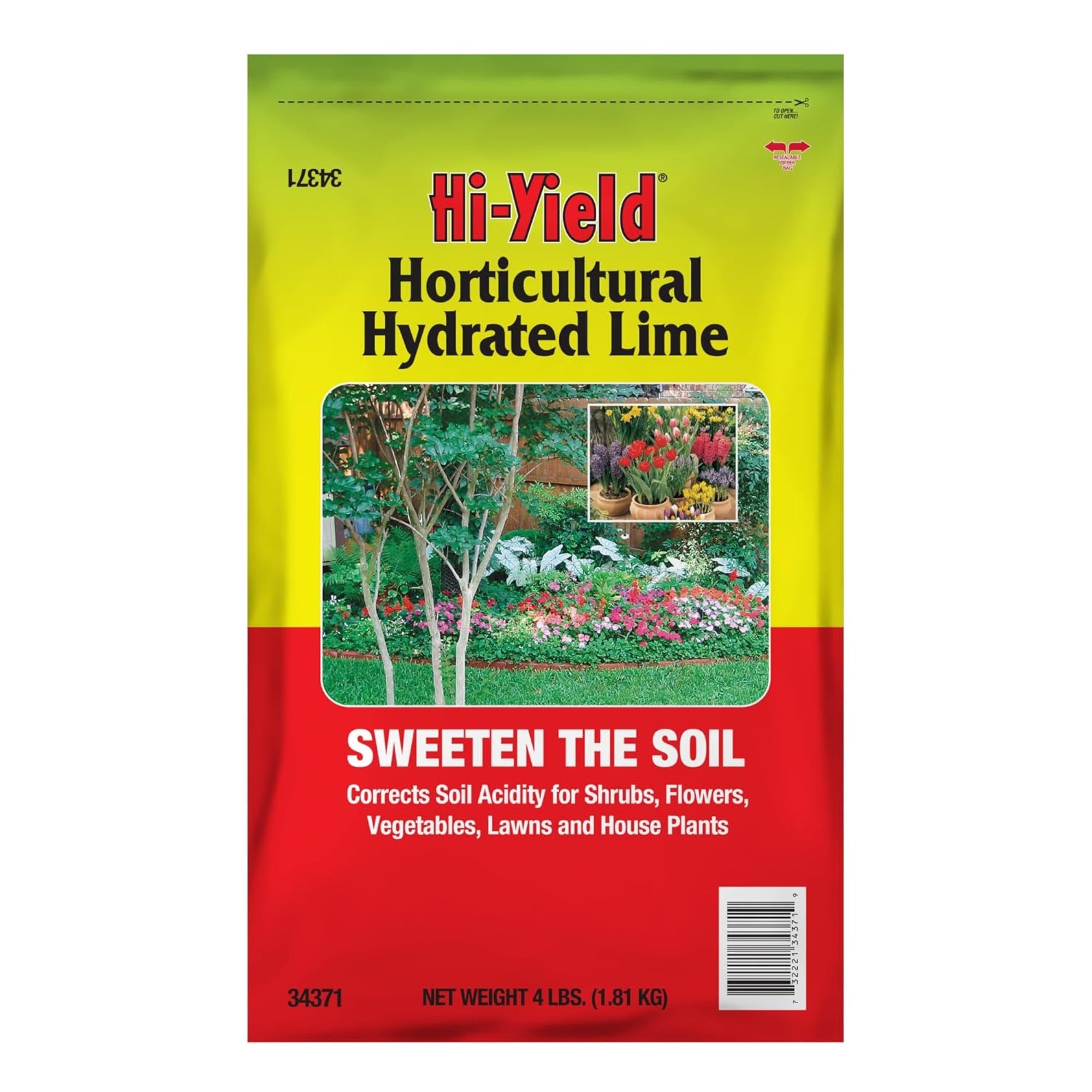 Hi-Yield Horticultural Hydrated Lime Soil Amendment and Acid Neutralizer, 4lbs