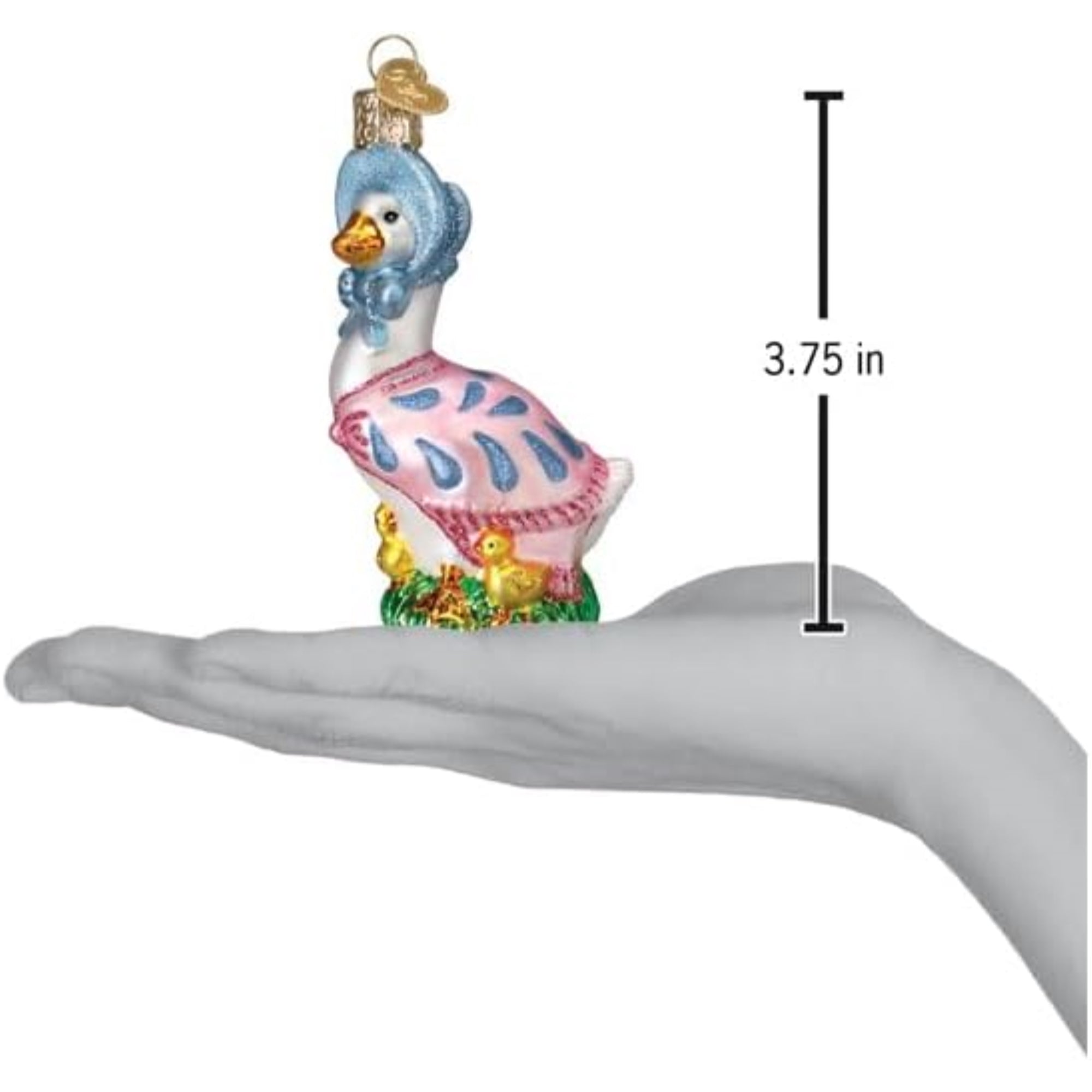 Old World Christmas Blown Glass Ornament for Christmas Tree, Jemima Puddle-Duck (with OWC Gift Box)
