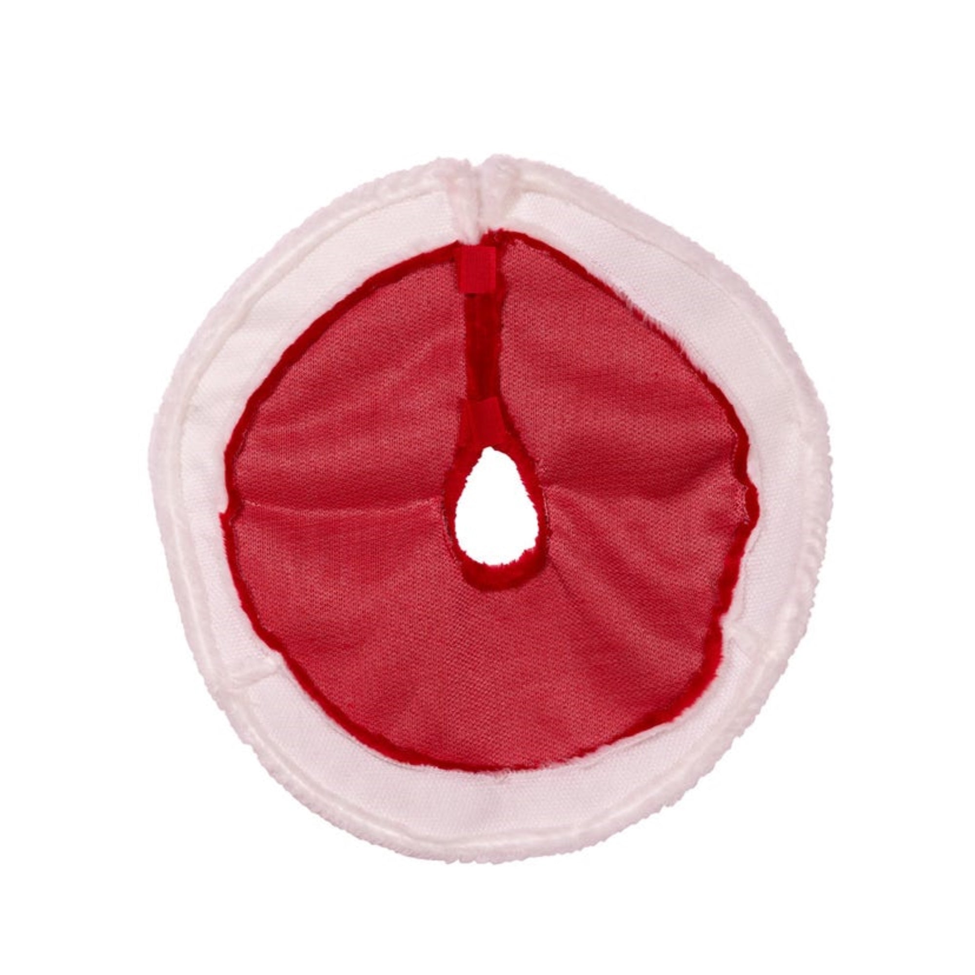 Kurt Adler Miniature Plush Christmas Tree Skirt, Red and White, 15"