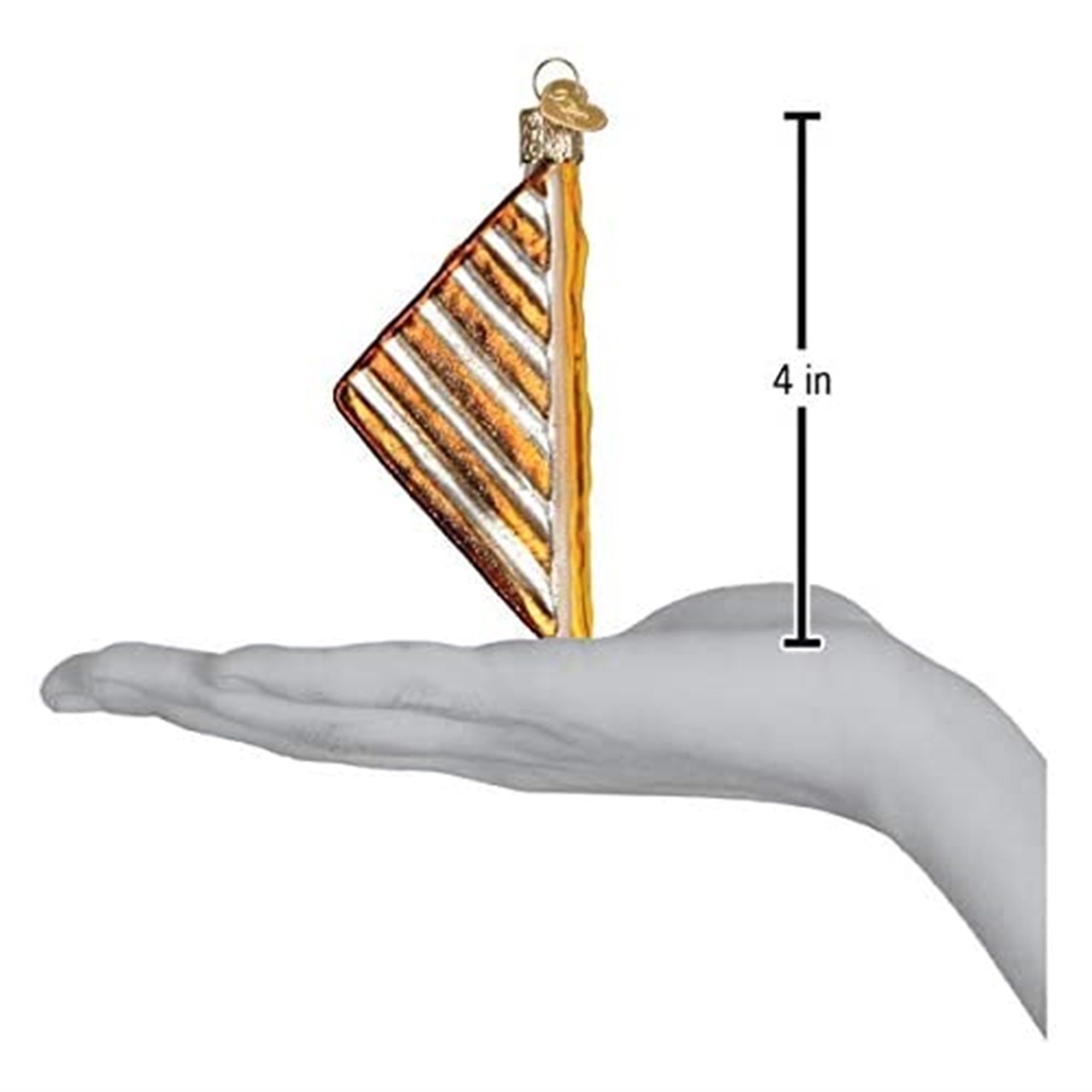 Old World Christmas Blown Glass Ornament for Christmas Tree, Grilled Cheese Sandwich