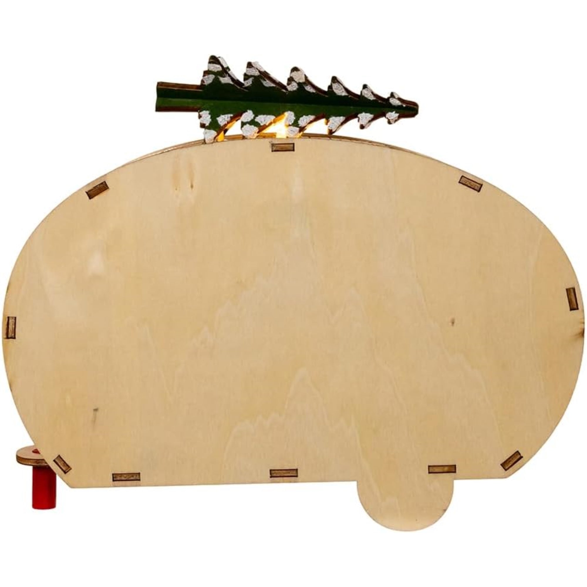 Kurt Adler Battery Operated Wooden Pre-Lit Table Decoration, Camper Van, 6.69"