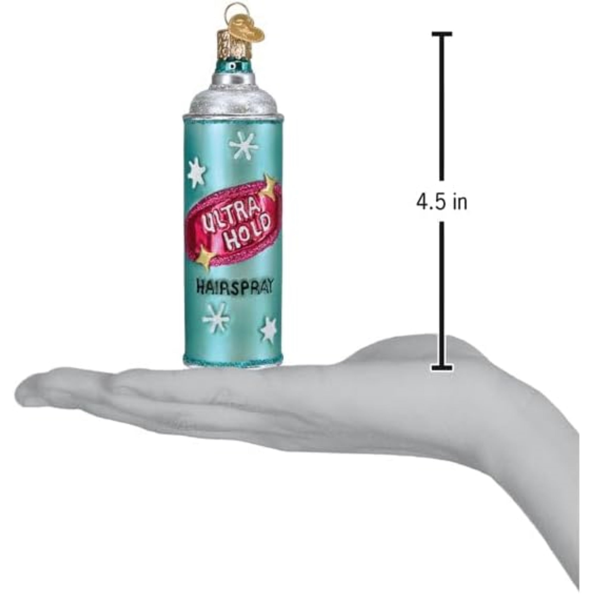 Old World Christmas Blown Glass Ornament for Christmas Tree, Hairspray (with OWC Gift Box)