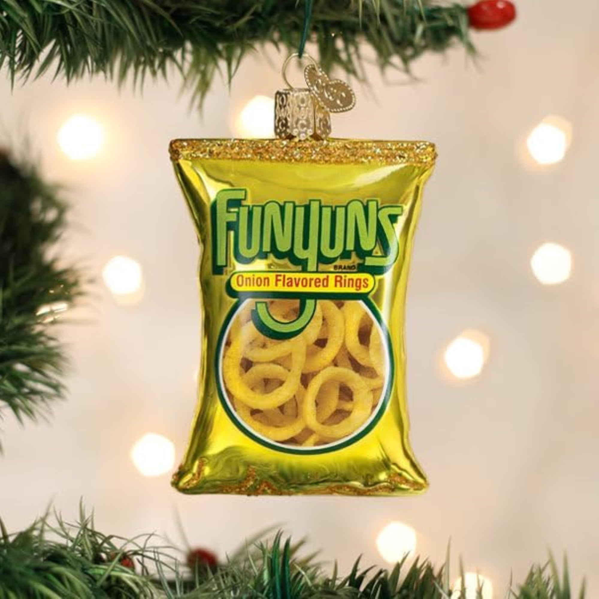 Old World Christmas Blown Glass Ornament for Christmas Tree, Funyuns (with OWC Gift Box)
