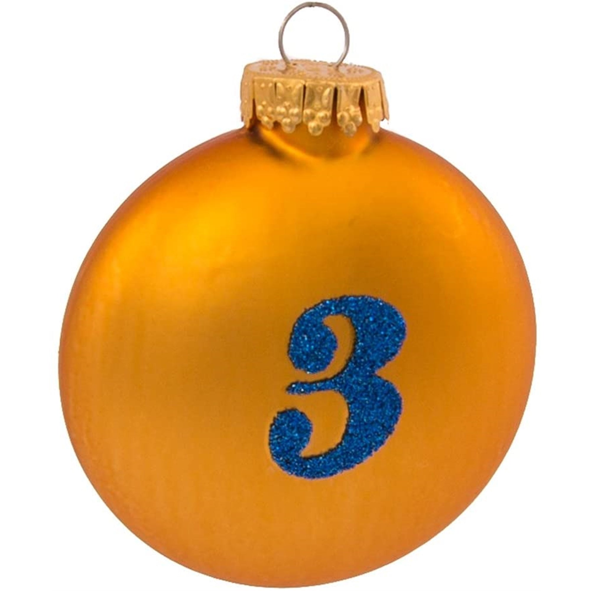 Kurt Adler Glass Ball Christmas Tree Ornament Set, 12 Days of Christmas, 2.5" (12-Count)