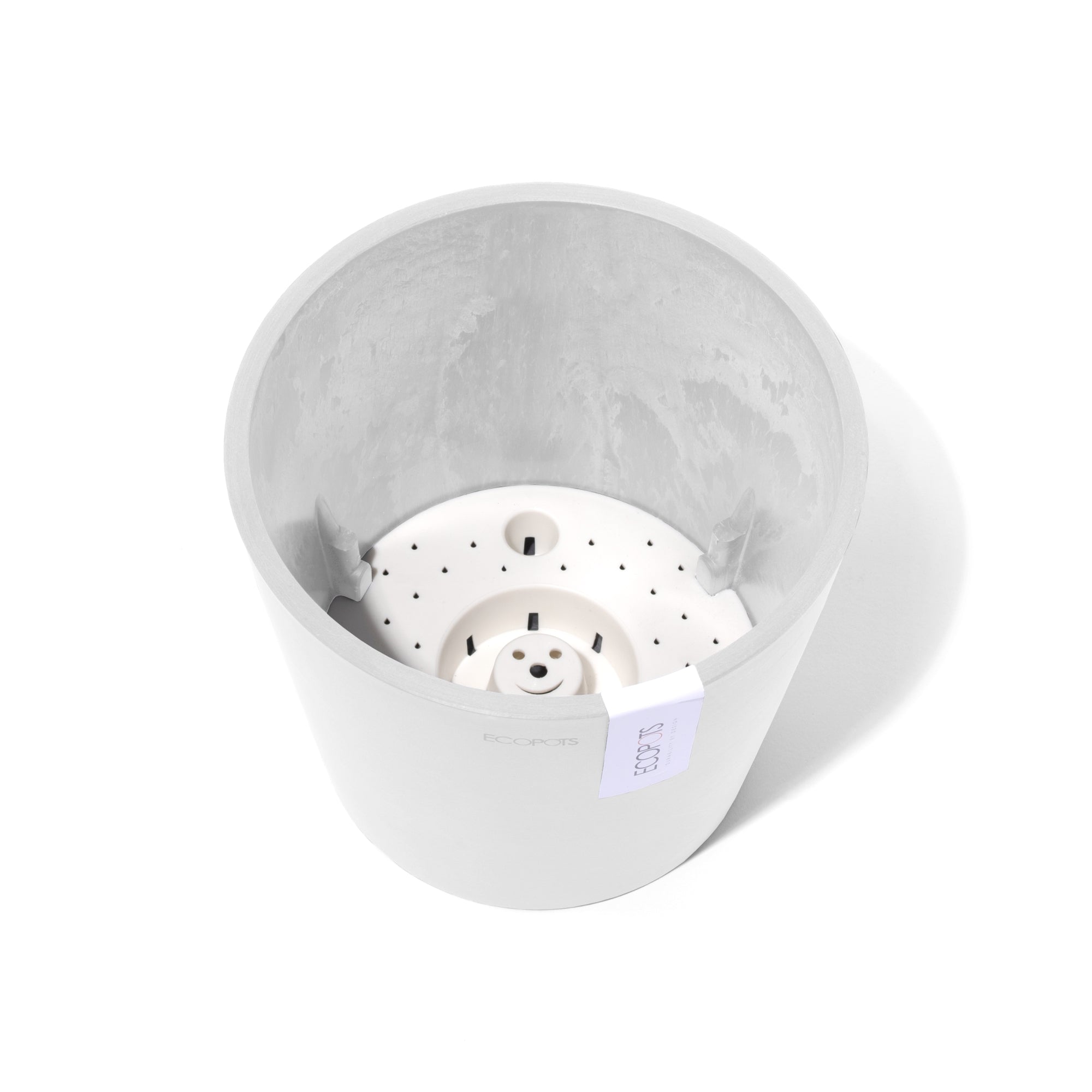 Ecopots Amsterdam Durable Modern Round In/Outdoor Recycled-Based Composite Flower Pot Planter