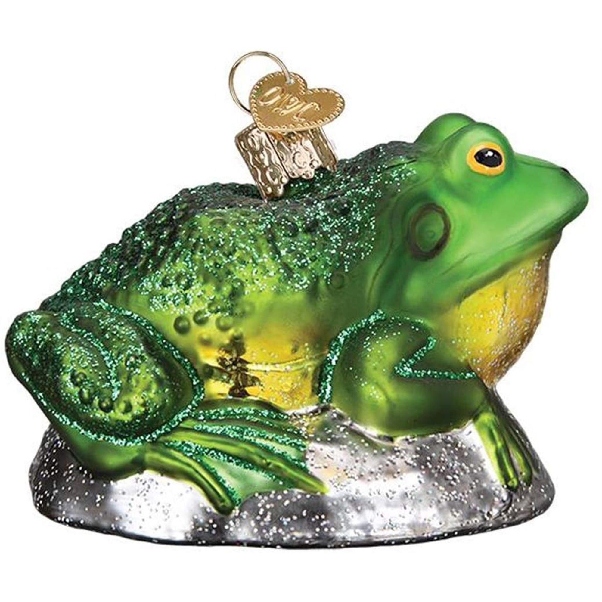 Old World Christmas Blown Glass Ornament for Christmas Tree, Bull Frog