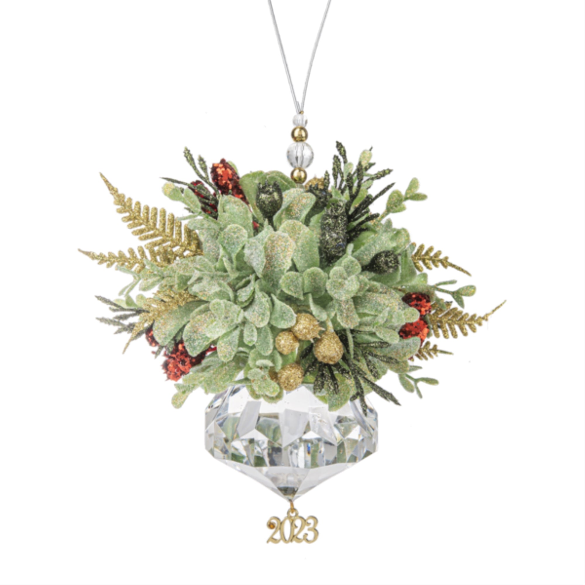 Ganz 2023 Holiday Jewel Plastic Holiday Christmas Ornament