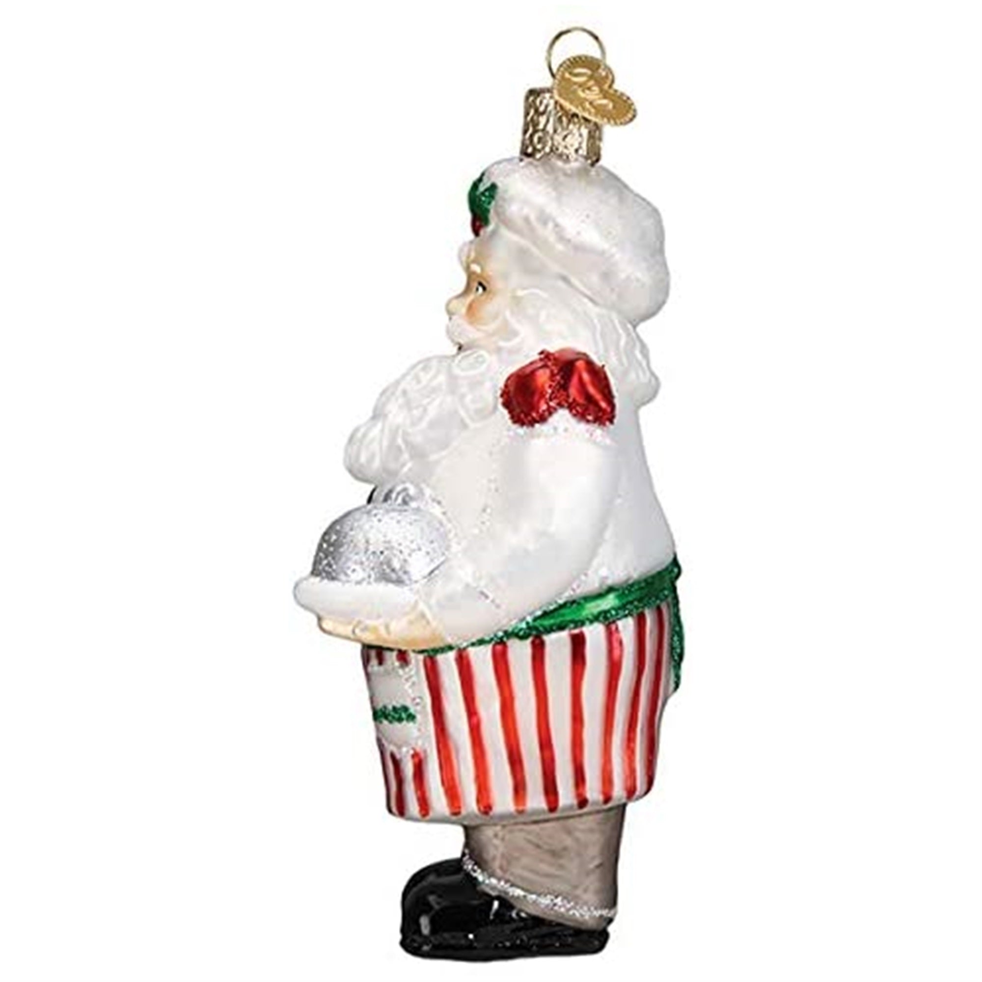 Old World Christmas Blown Glass Ornament for Christmas Tree, Chef Santa