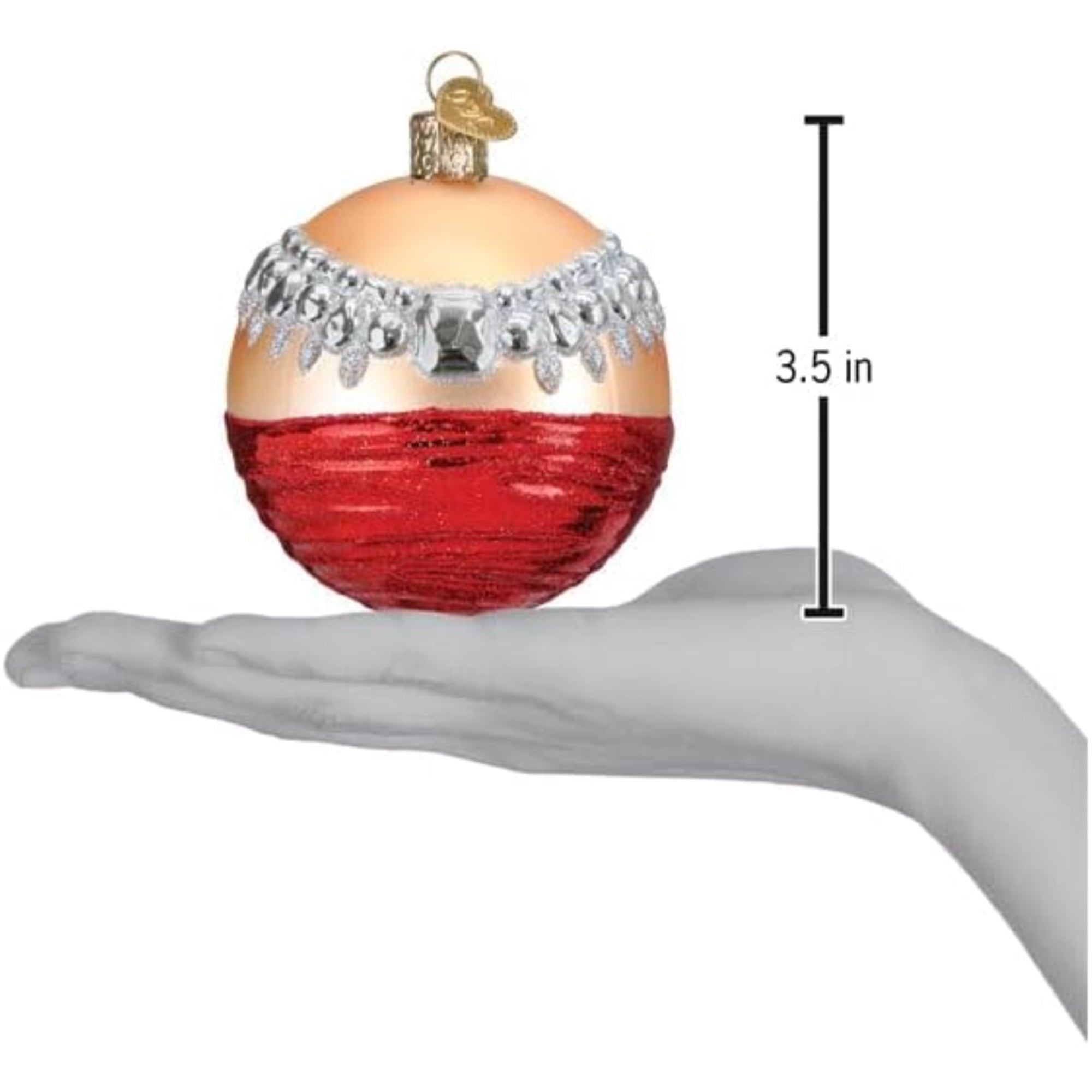 Old World Christmas Blown Glass Ornament for Christmas Tree, Girl'S Best Friend Round (with OWC Gift Box)