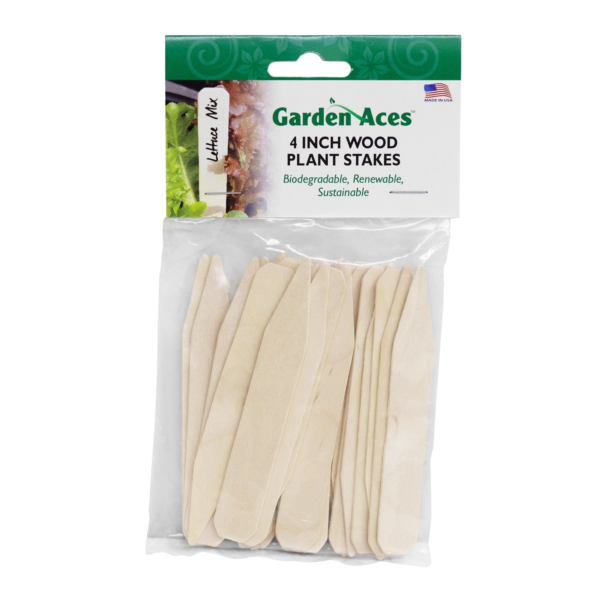 DP Industries Coated White Wood Bedding Labels, 4" (20 Per Pack)