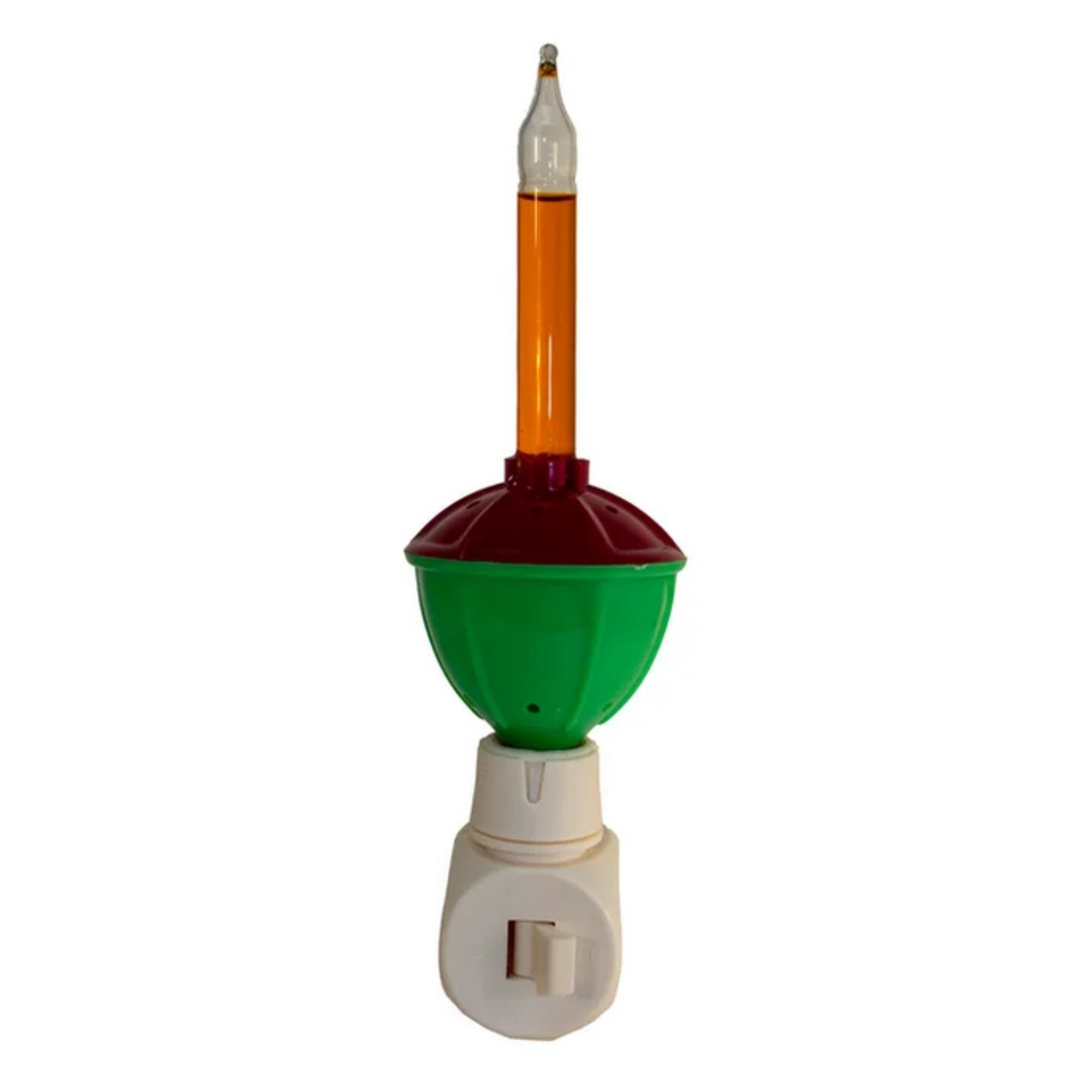 Kurt Adler Plug-in Bubble Night Light with Glass Candle Design Bulb, 6.5in