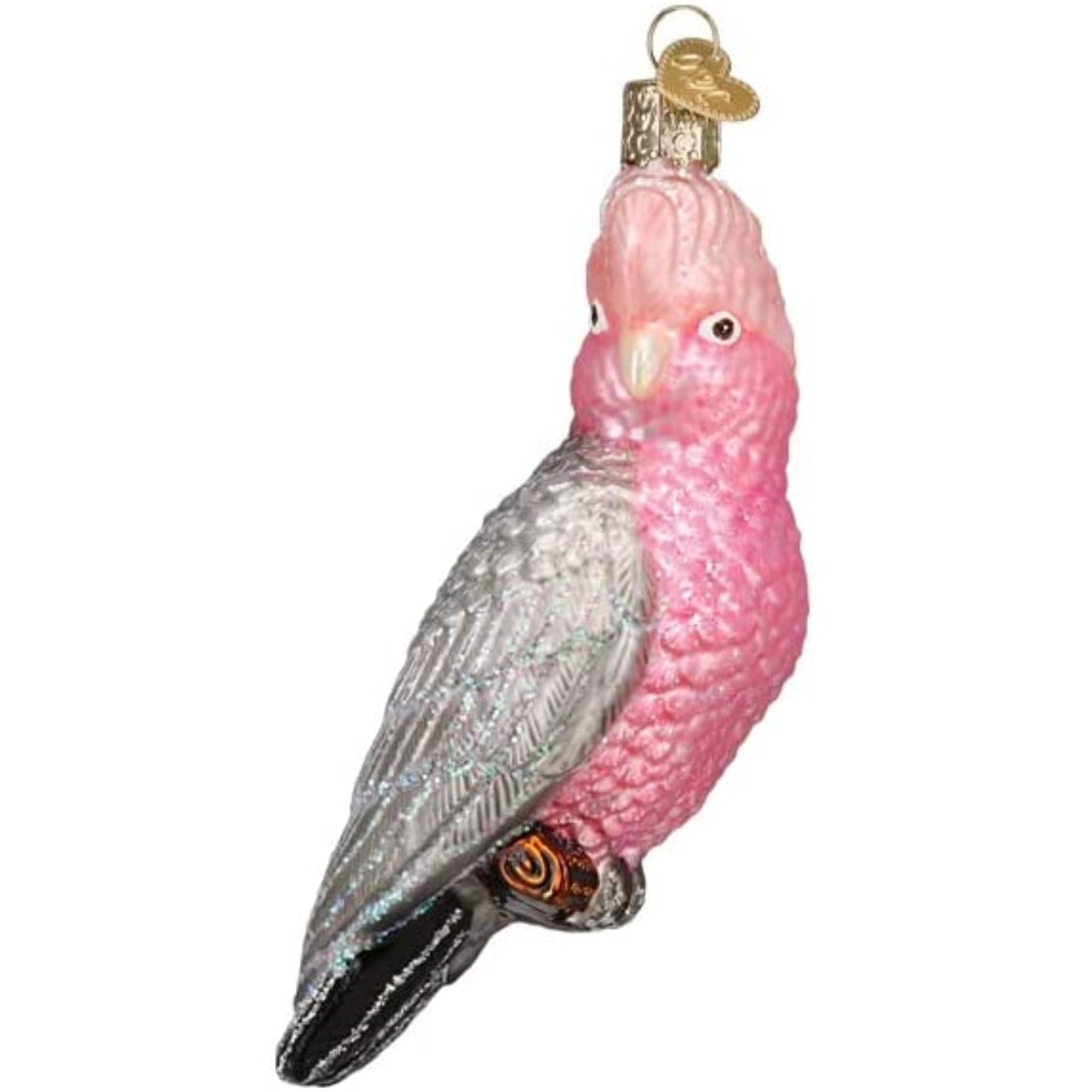 Old World Christmas Blown Glass Ornament for Christmas Tree, Rose-Breasted Cockatoo