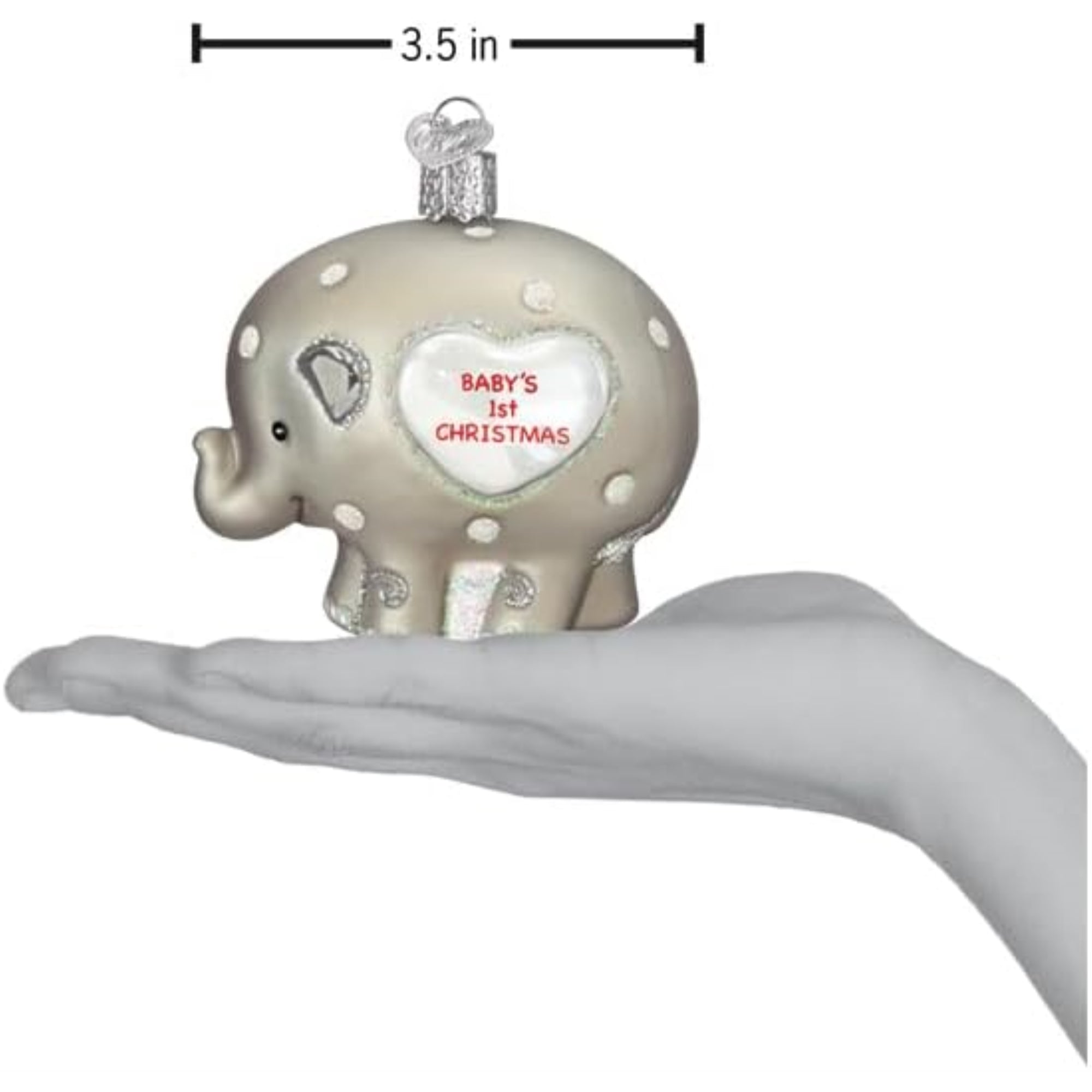 Old World Christmas Blown Glass Ornament for Christmas Tree, Baby'S 1St Elephant (with OWC Gift Box)