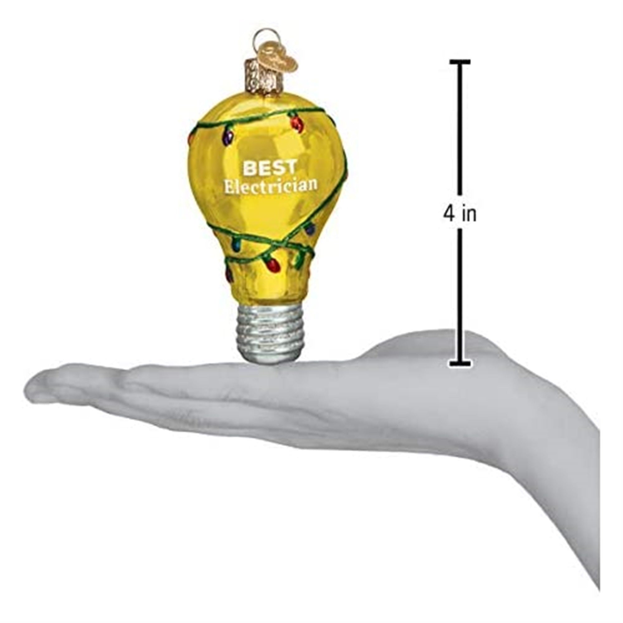 Old World Christmas Blown Glass Ornament for Christmas Tree, Best Electrician