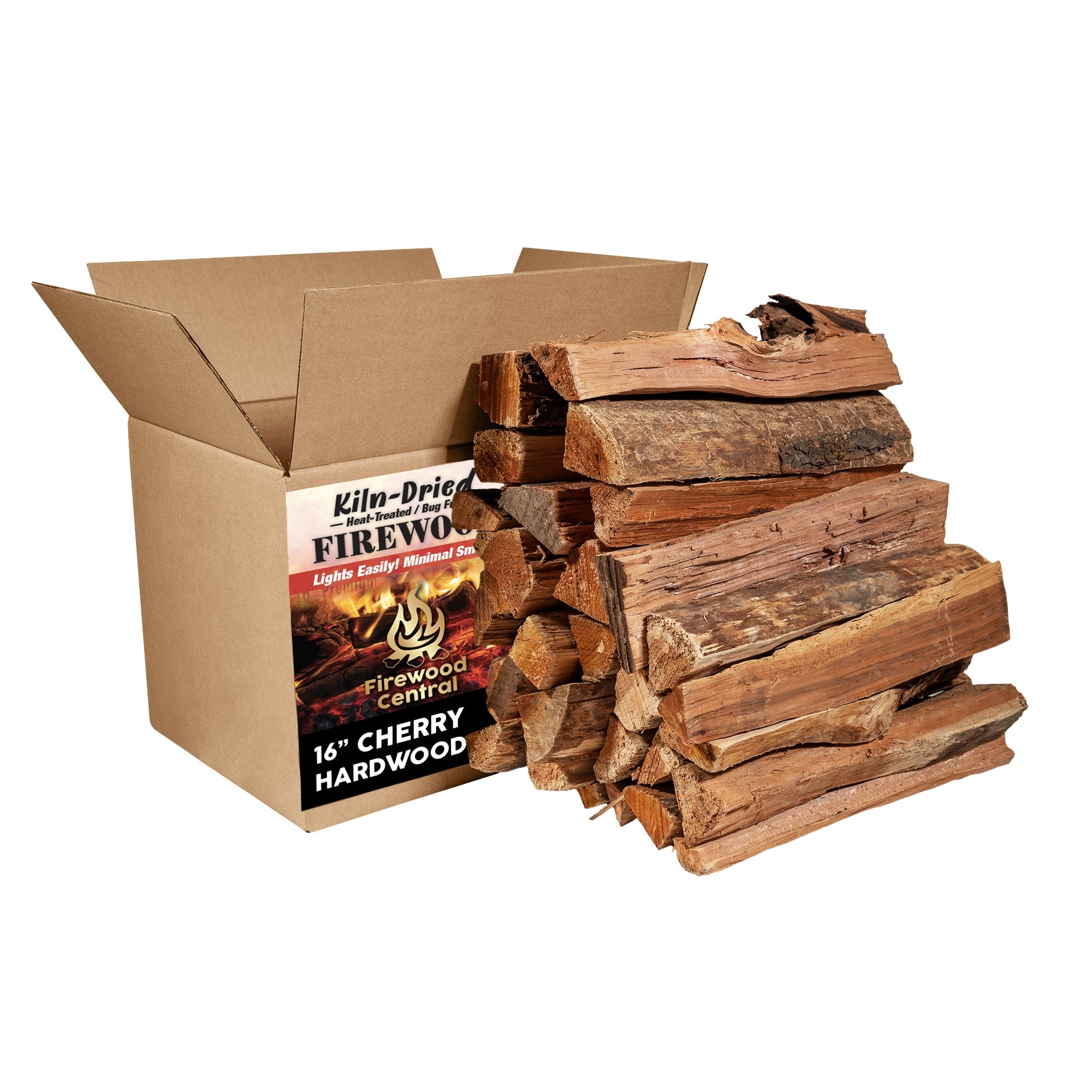 Firewood Central Kiln-Dried PA Hardwood – 16” Splits (14–18 Pieces) – Smoking Wood for Cooking, Fire Pits & Home Heating – Easy Light, Low Smoke, USA Sourced