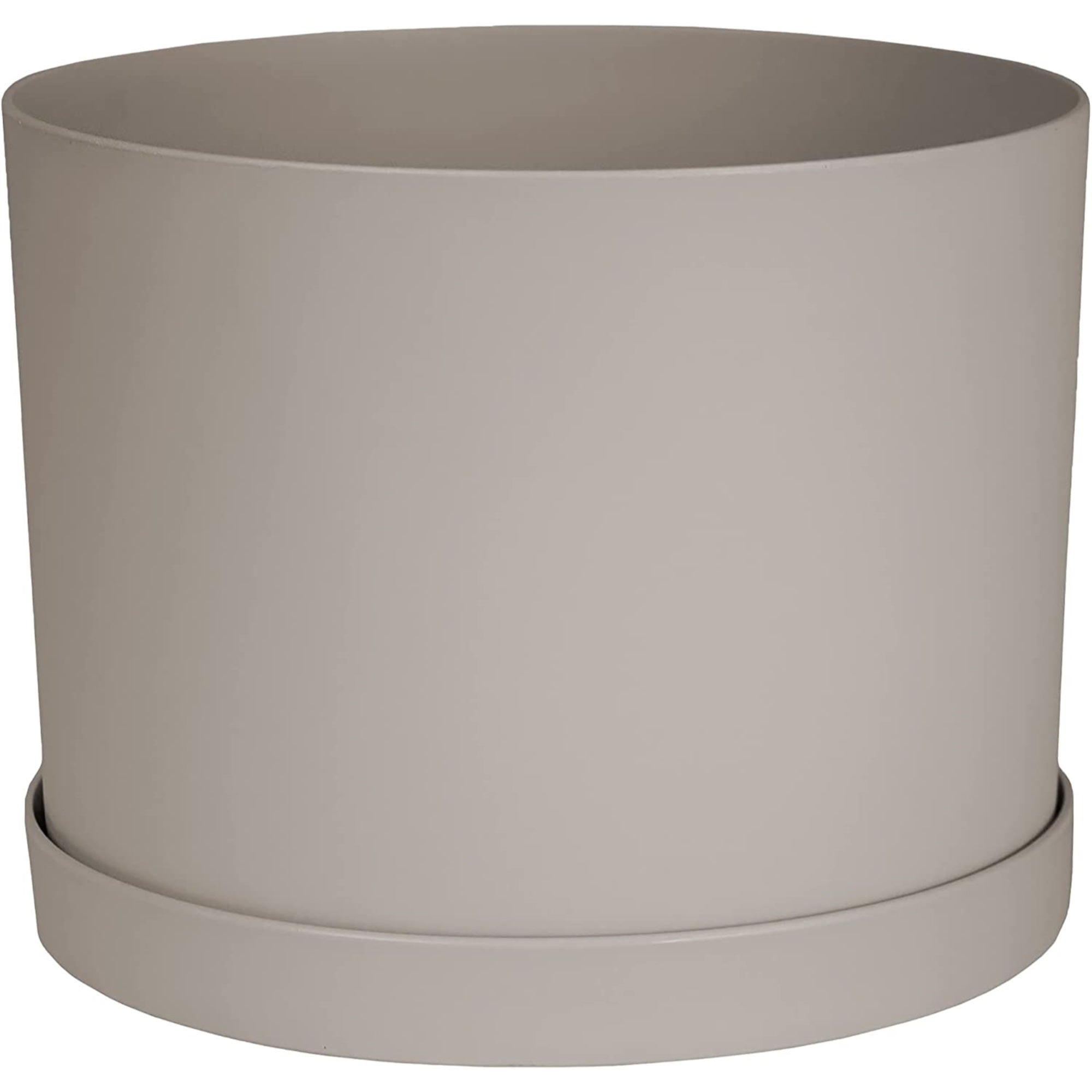 Bloem Mathers Round Plastic Planter with Saucer Tray