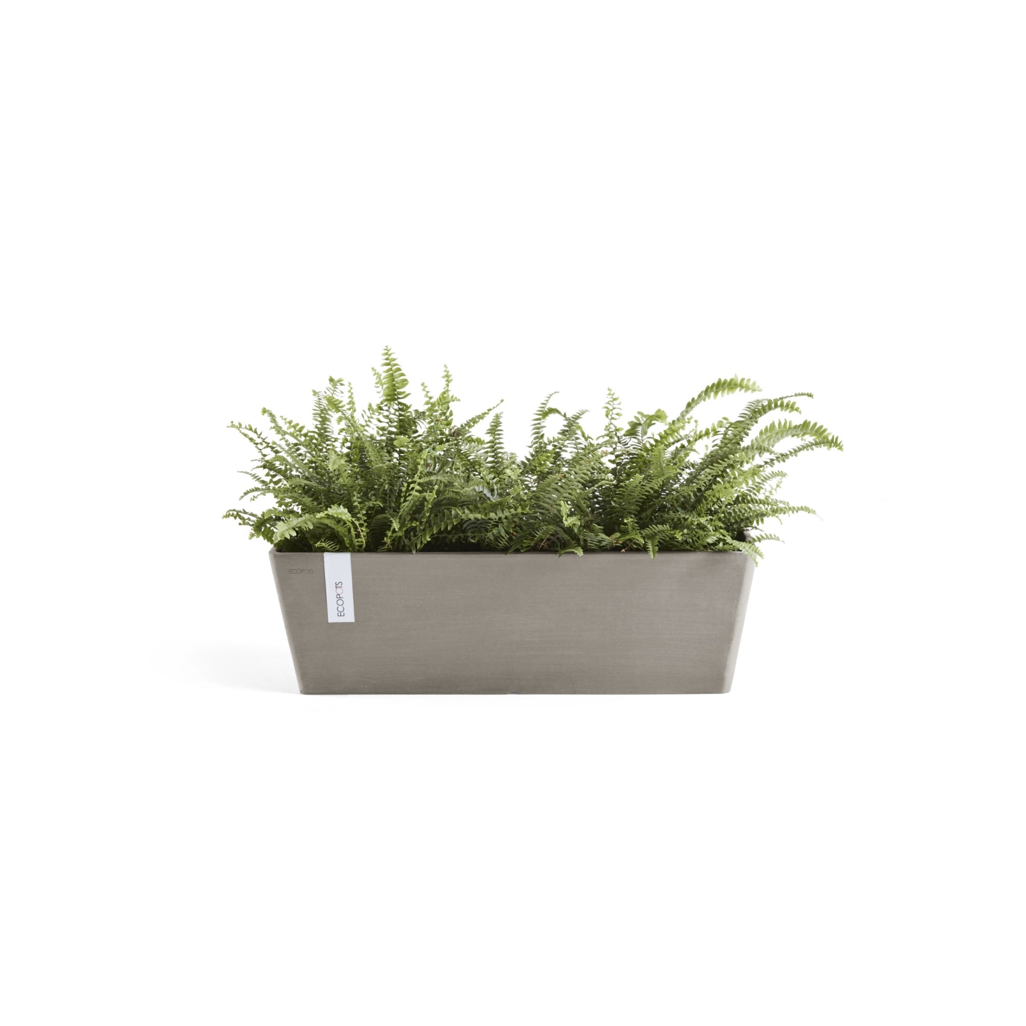 Ecopots Bruges Durable Modern Rectangular Indoor/Outdoor Recycled-Based Composite Flower Pot Planter