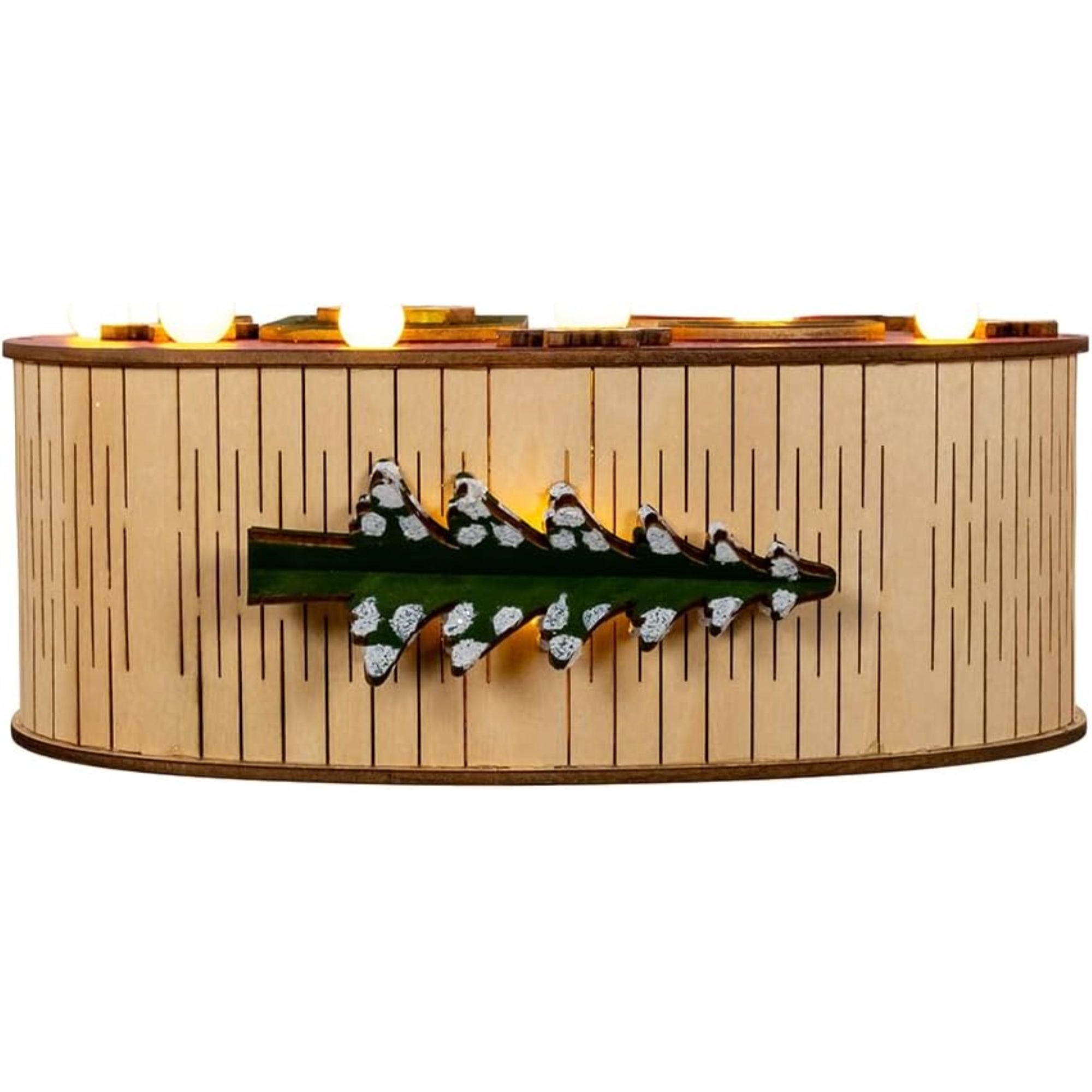 Kurt Adler Battery Operated Wooden Pre-Lit Table Decoration, Camper Van, 6.69"