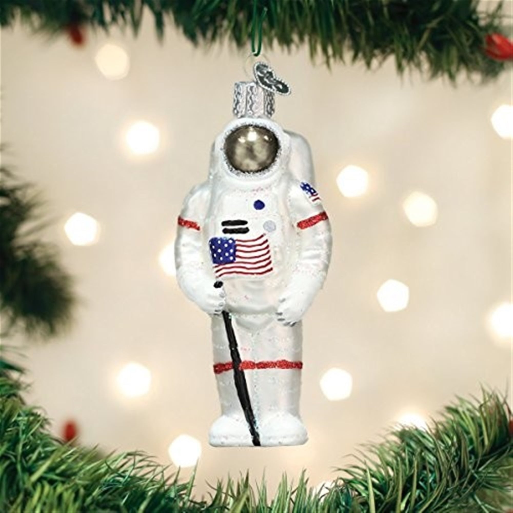 Old World Christmas Blown Glass Ornament for Christmas Tree, Astronaut