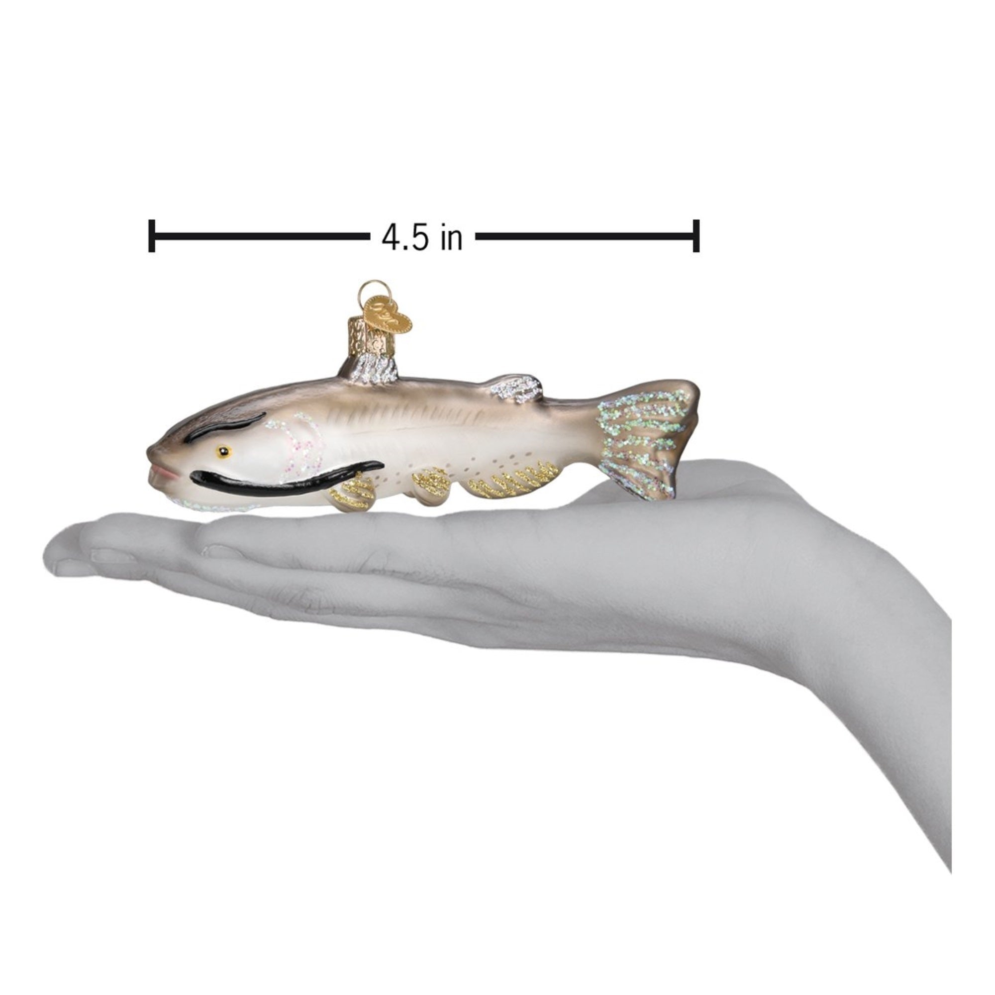 Old World Christmas Blown Glass Ornament for Christmas Tree, Catfish