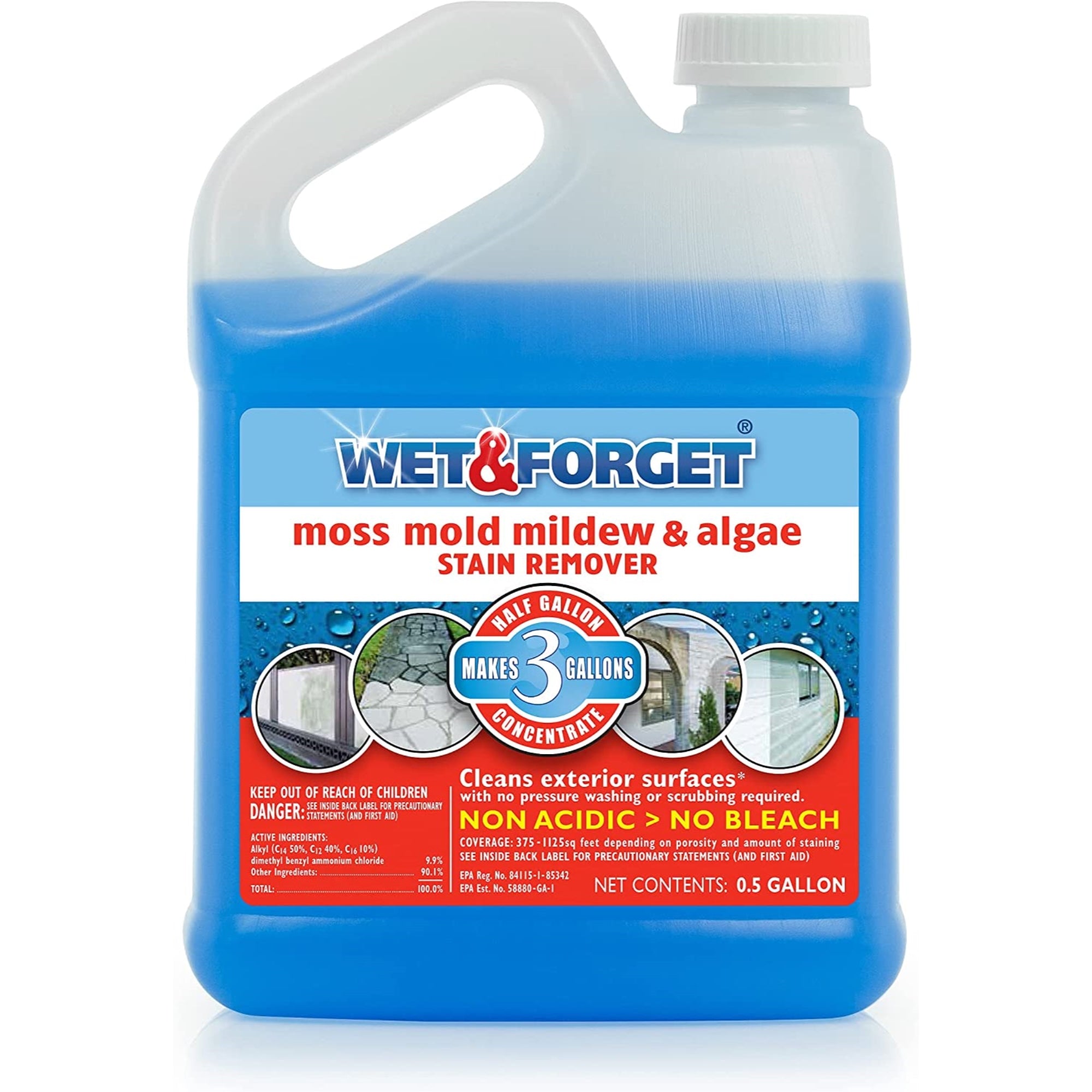 Wet & Forget Outdoor Moss, Mold and Mildew Stain Remover Concentrate