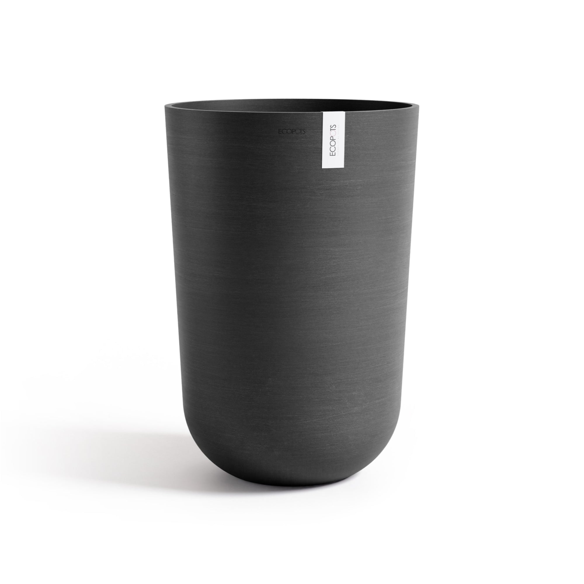 Ecopots Oslo High Durable Modern Round Indoor/Outdoor Recycled-Based Composite Flower Pot Planter, 20.5"