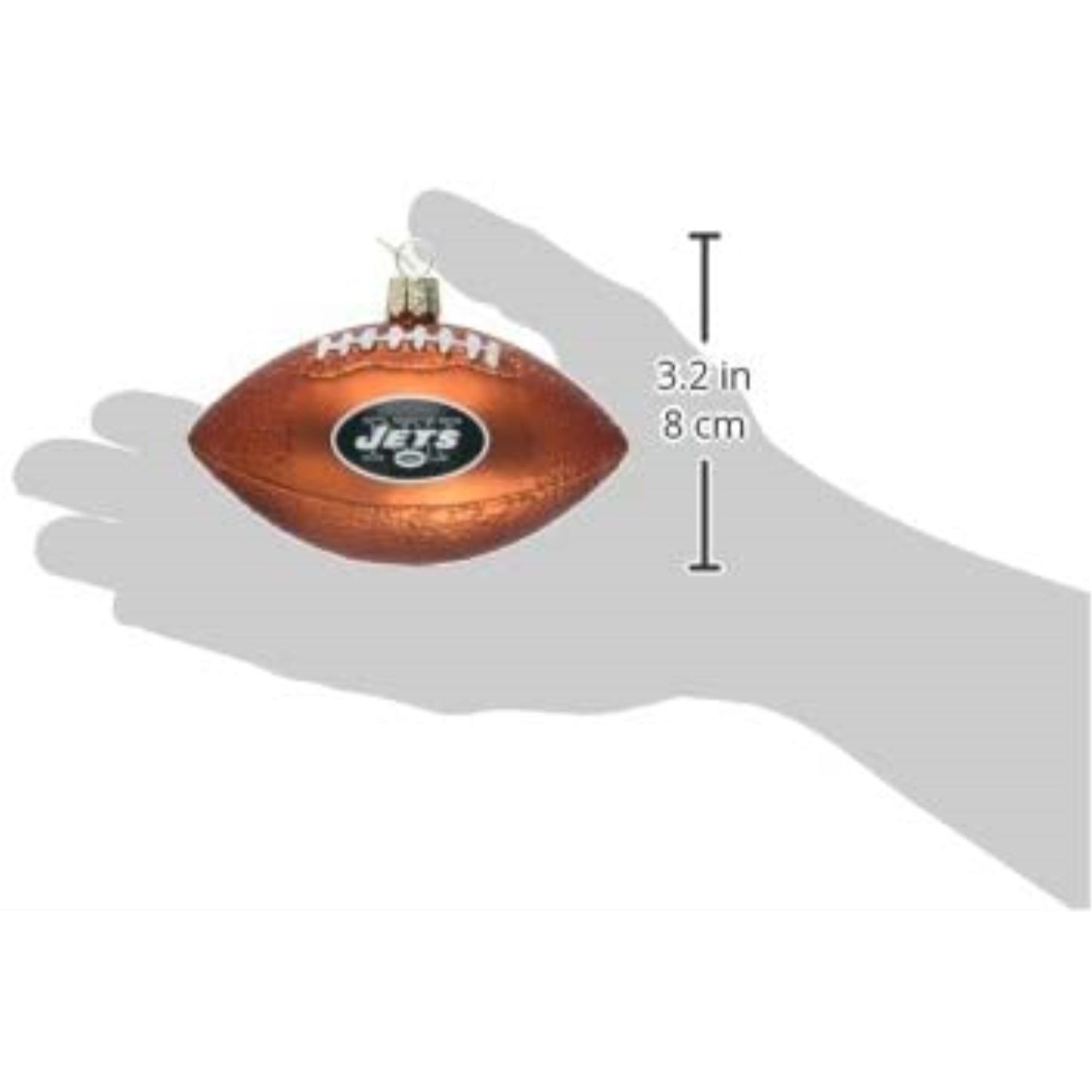 Old World Christmas Blown Glass Ornament for Christmas Tree, New York Jets Football