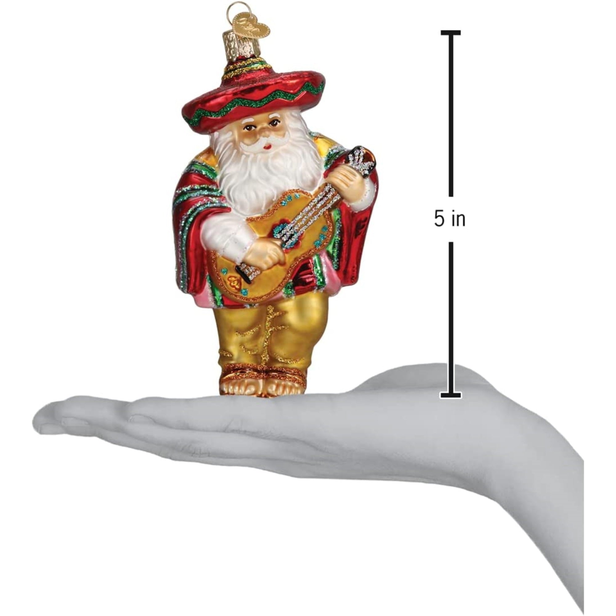 Old World Christmas Blown Glass Ornament for Christmas Tree, Papa Noel