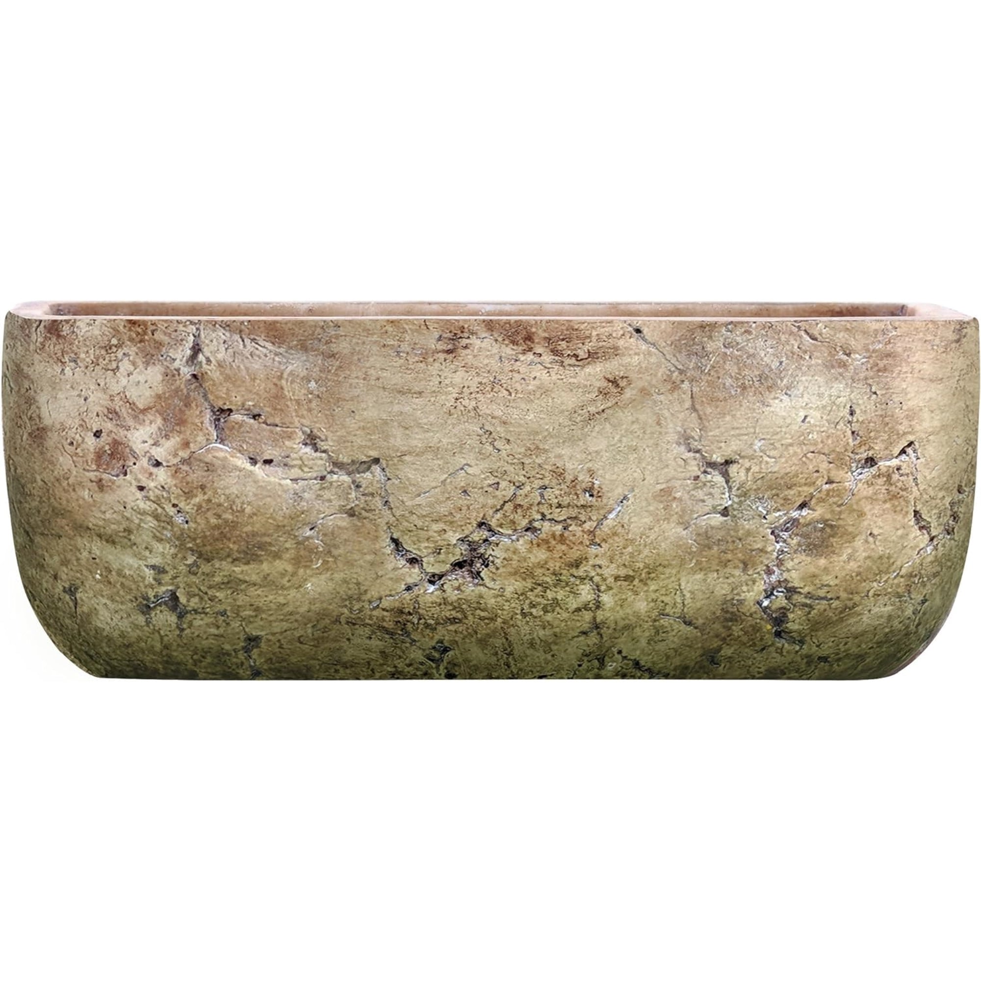 Classic Home and Garden Indoor or Outdoor Cement Dakota Trough, Large, 8in