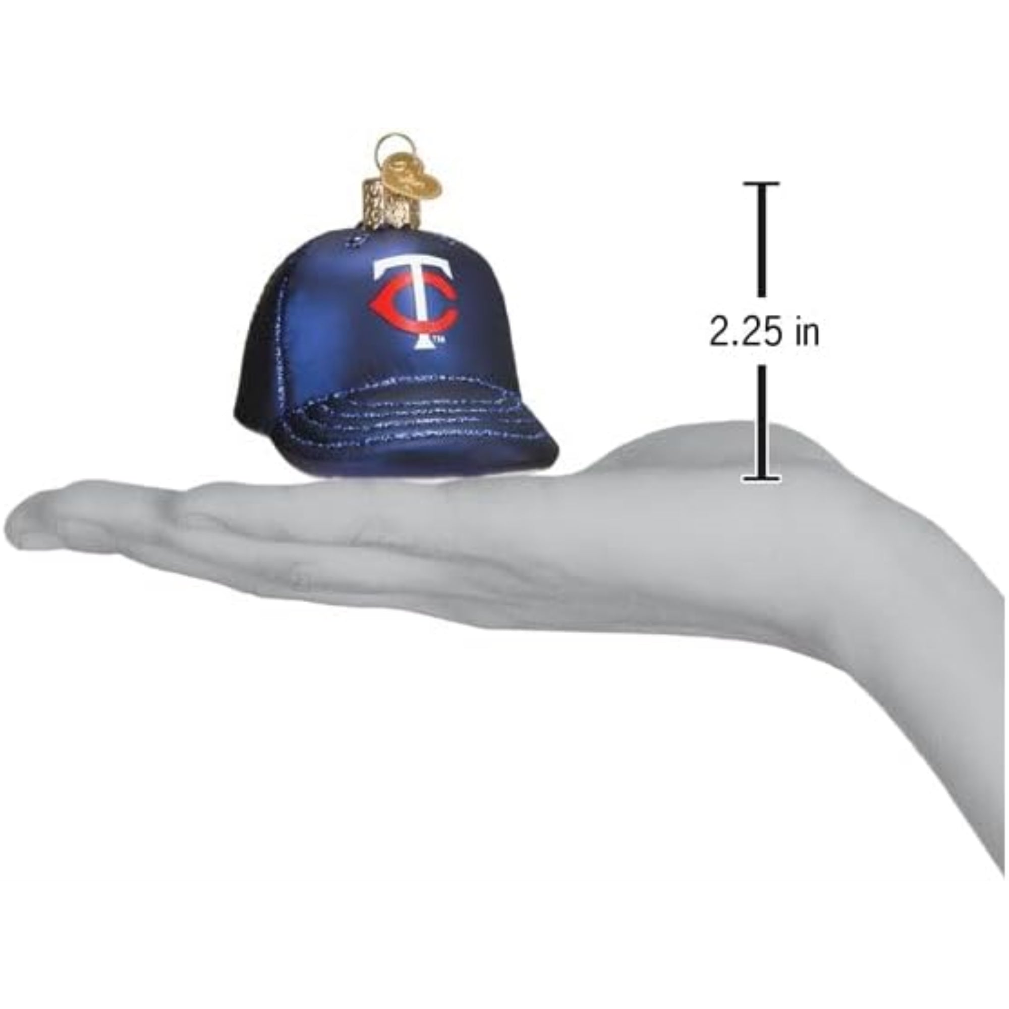 Old World Christmas Blown Glass Ornament for Christmas Tree, Minnesota Twins Baseball Cap