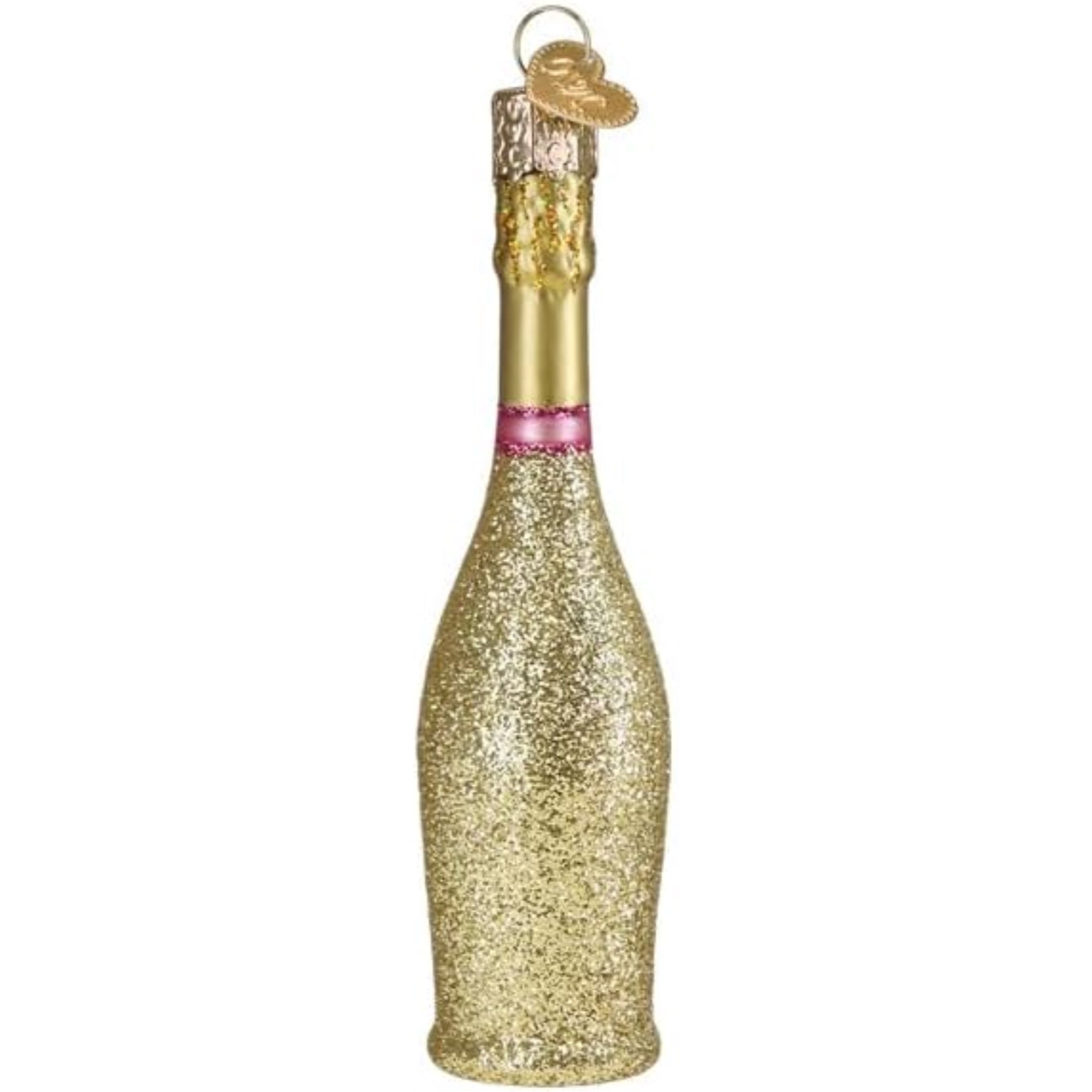 Old World Christmas Blown Glass Ornament for Christmas Tree, Prosecco Bottle (with OWC Gift Box)