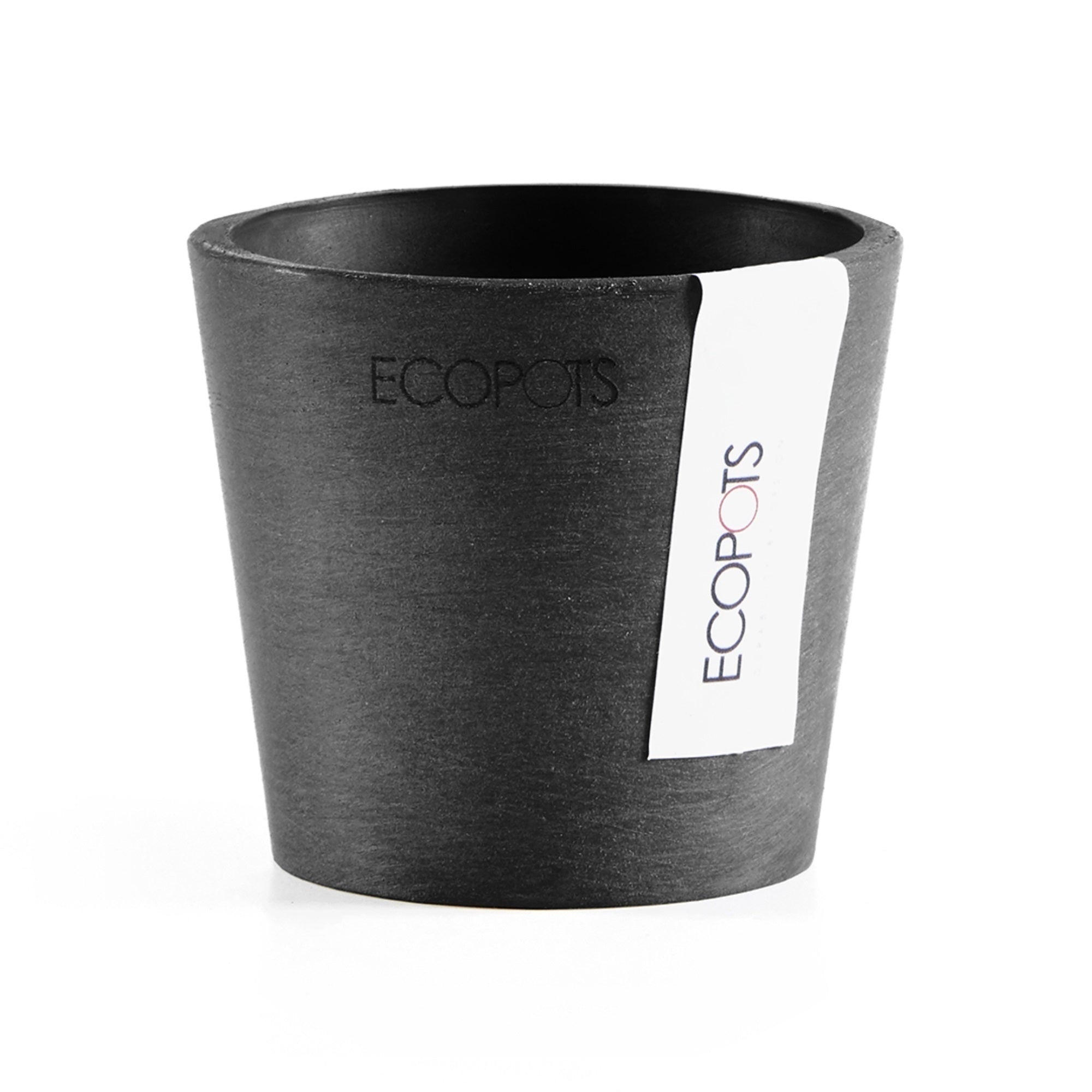 Ecopots Amsterdam Mini Durable Modern Round Recycled-Based Composite Flower Pot Planter