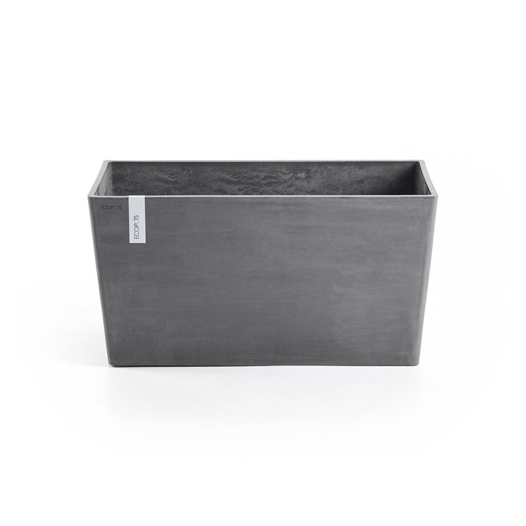 Ecopots Paris Durable Modern Rectangular Indoor/Outdoor Recycled-Based Composite Flower Planter