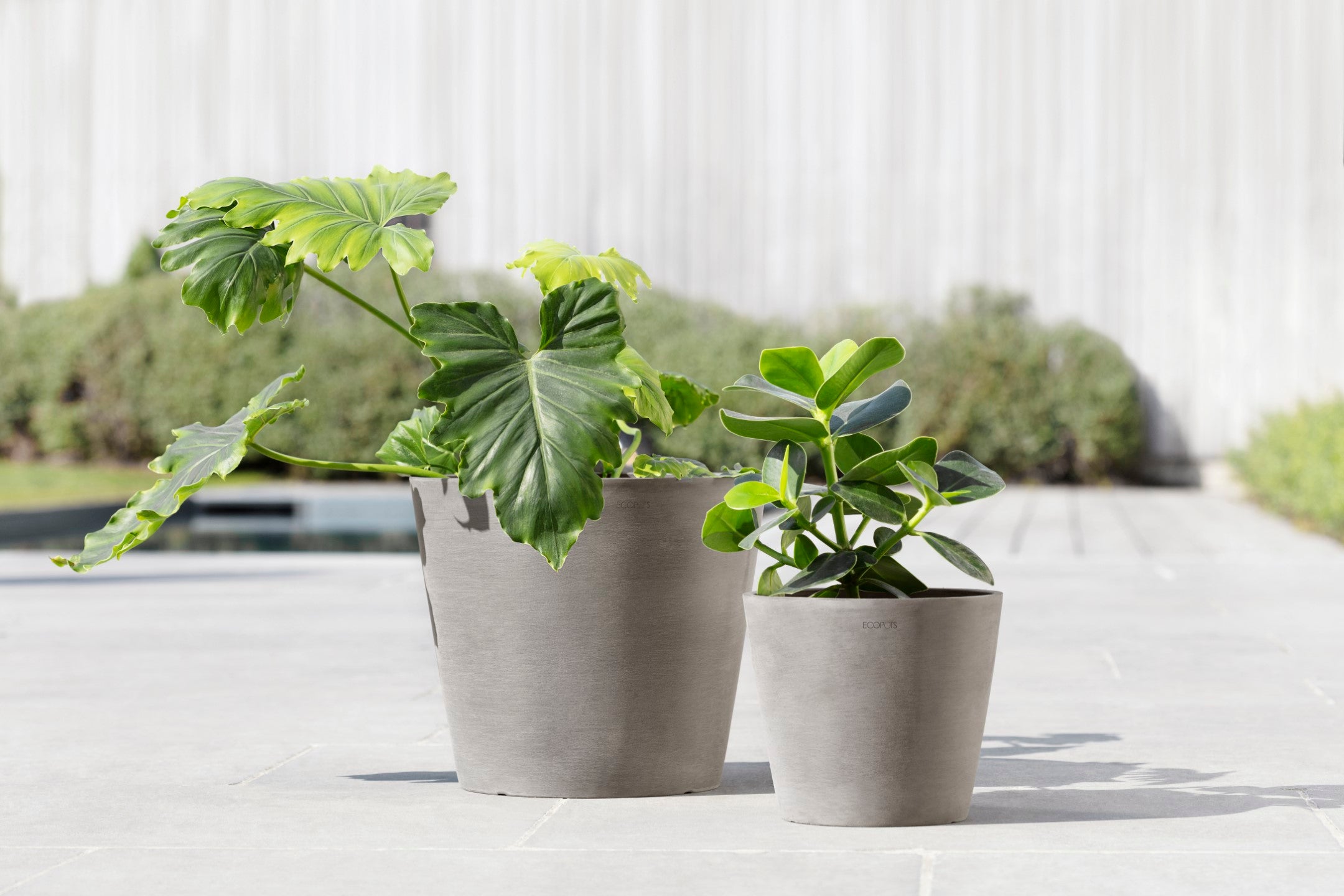 Ecopots Amsterdam Durable Modern Round In/Outdoor Recycled-Based Composite Flower Pot Planter