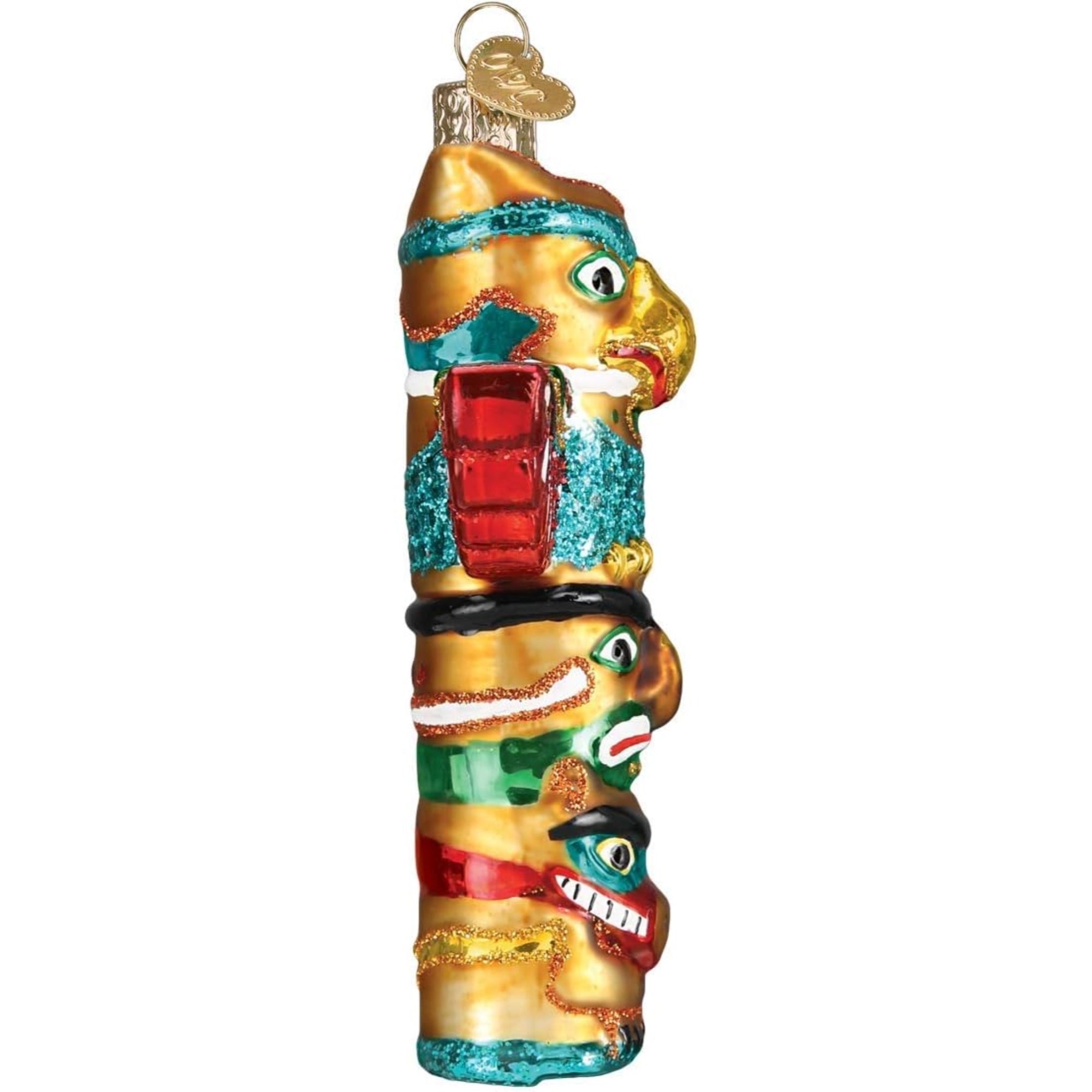 Old World Christmas Blown Glass Ornament for Christmas Tree, Totem Pole (with OWC Gift Box)