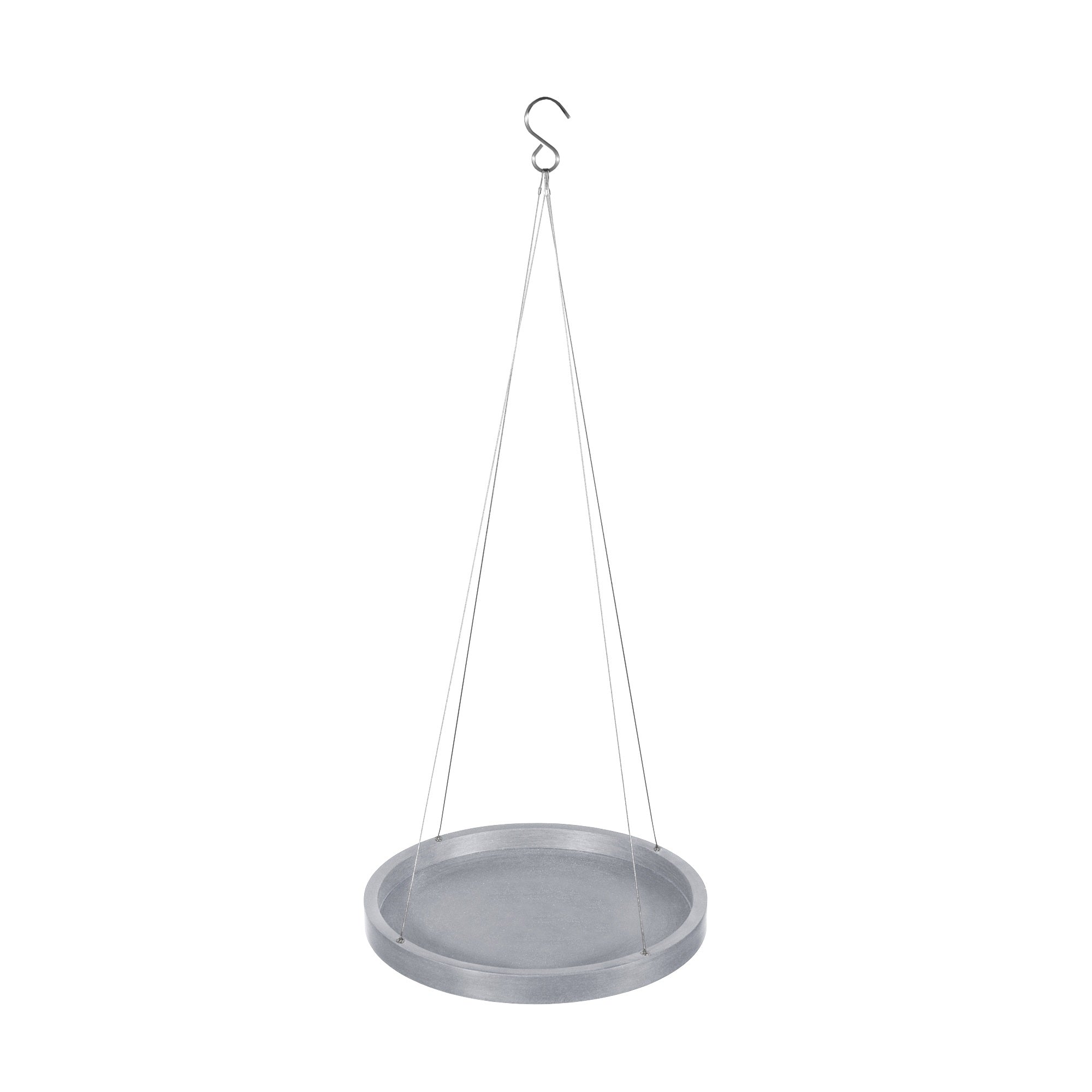 Ecopots Indoor/Outdoor Round Recycled Plastic Modern Hanging Saucer, 14"