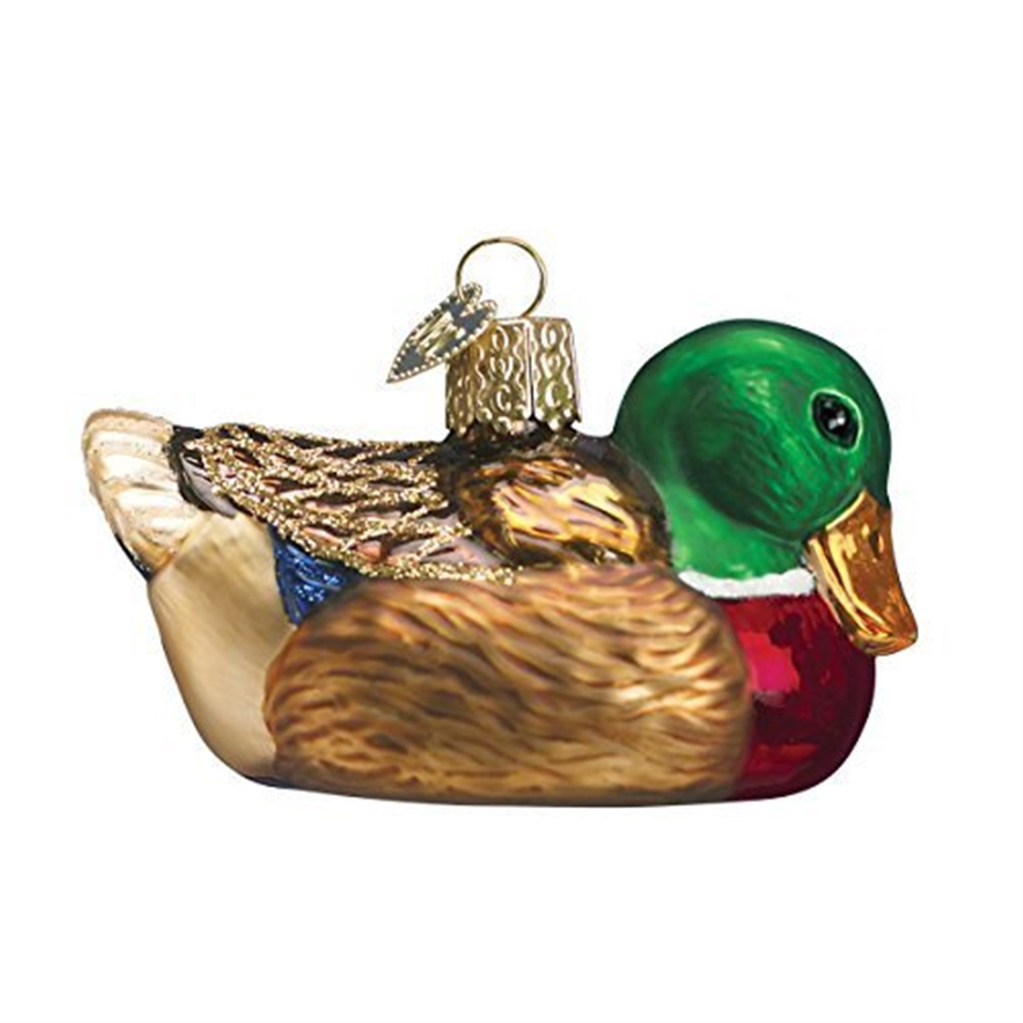 Old World Christmas Blown Glass Ornament for Christmas Tree, Mallard