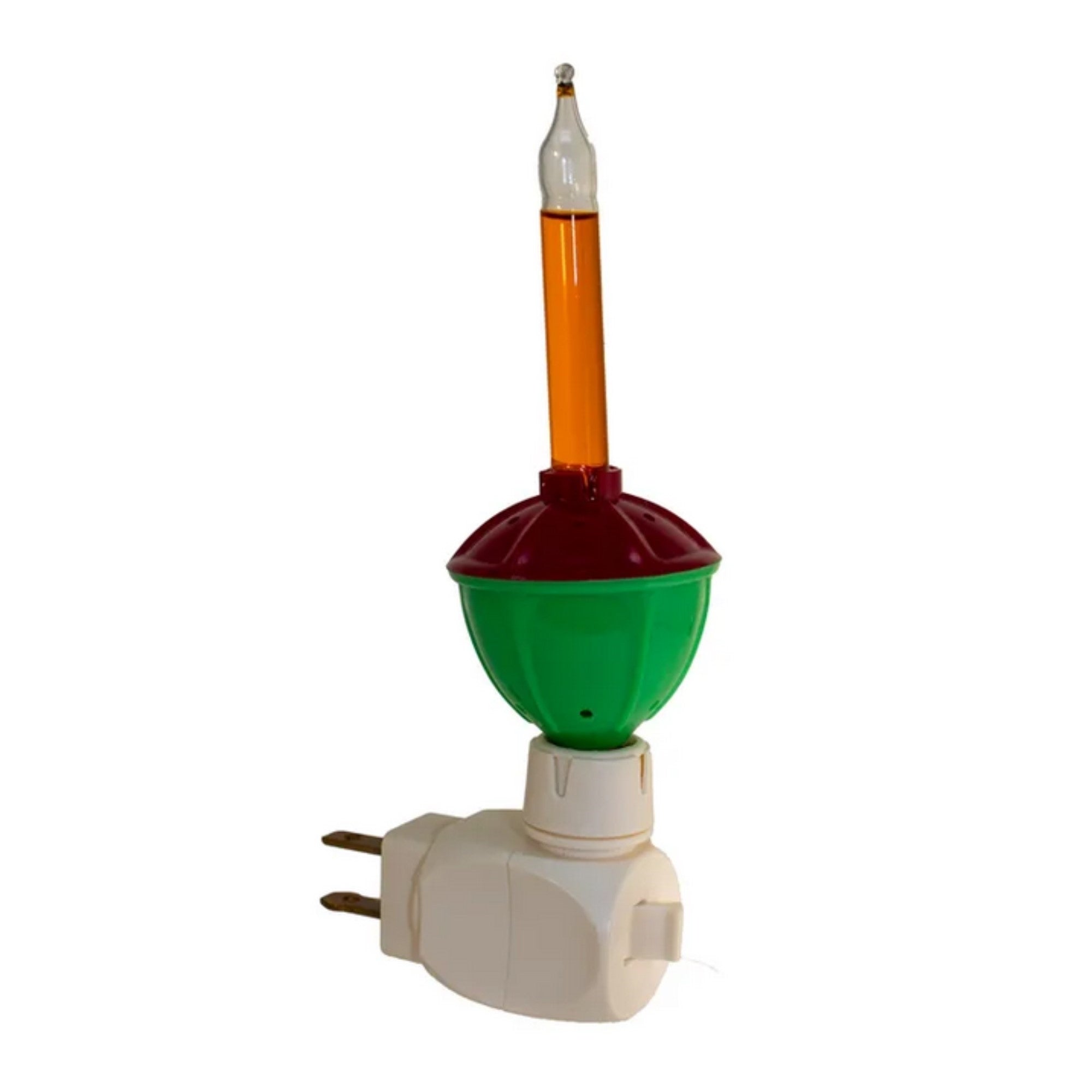 Kurt Adler Plug-in Bubble Night Light with Glass Candle Design Bulb, 6.5in