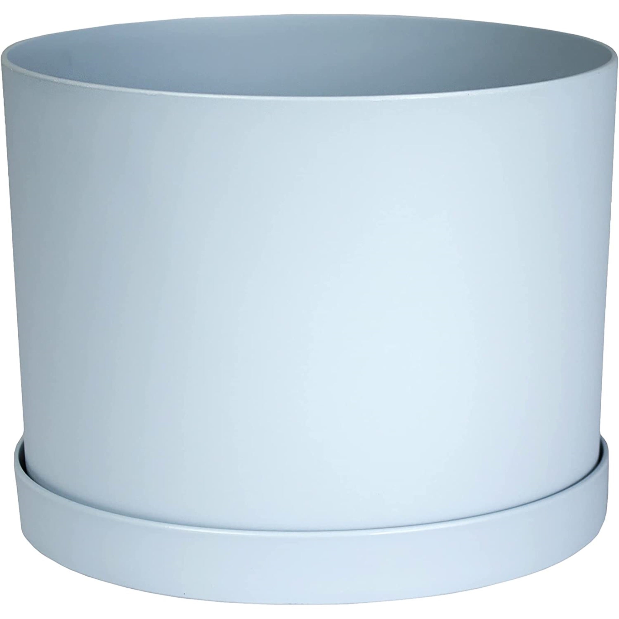 Bloem Mathers Round Plastic Planter with Saucer Tray