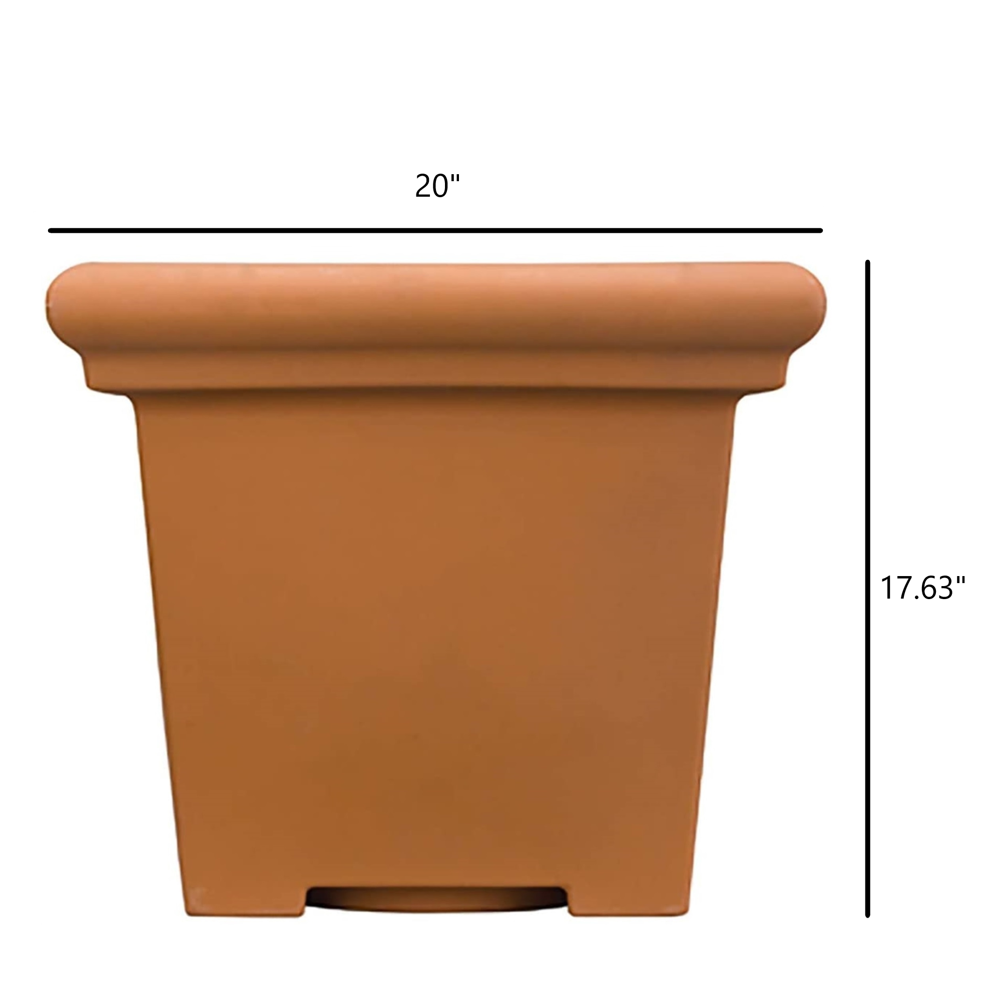 The HC Companies In/Outdoor Plastic Terrazzo Square Planters, 20"